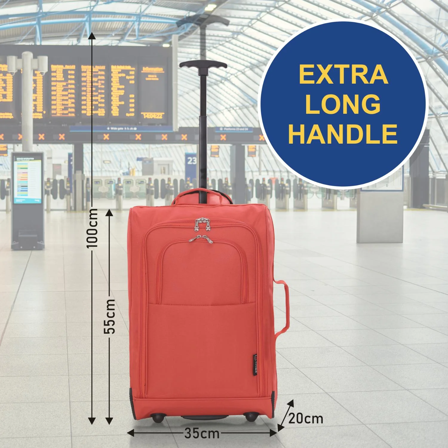 5 Cities Cabin Suitcase 55x40x20cm Ryanair Approved – Lightweight 42L Carry On Trolley Bag with Wheels (1.45kg), Airline Cabin Luggage for EasyJet, British Airways, Wizz Air, Jet2 & More - Image 17