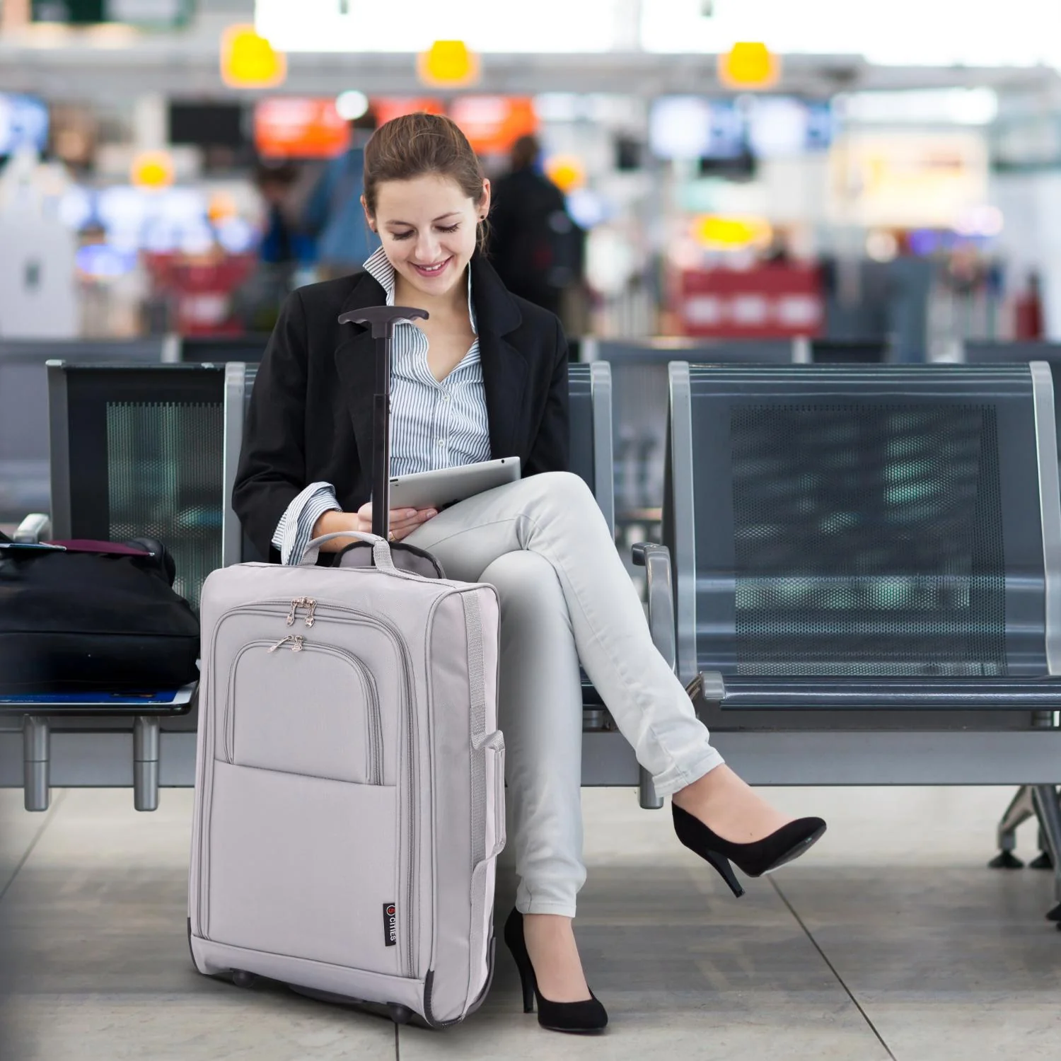 5 Cities Cabin Suitcase 55x40x20cm Ryanair Approved – Lightweight 42L Carry On Trolley Bag with Wheels (1.45kg), Airline Cabin Luggage for EasyJet, British Airways, Wizz Air, Jet2 & More - Image 26