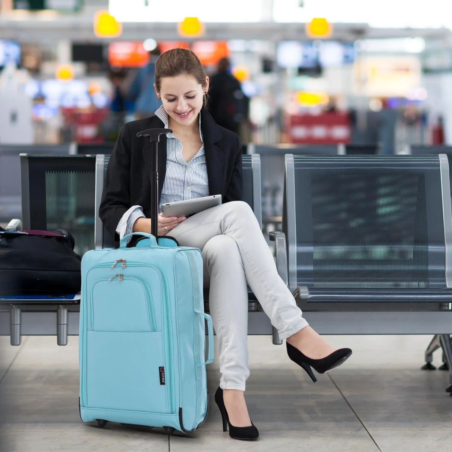 5 Cities Cabin Suitcase 55x40x20cm Ryanair Approved – Lightweight 42L Carry On Trolley Bag with Wheels (1.45kg), Airline Cabin Luggage for EasyJet, British Airways, Wizz Air, Jet2 & More - Image 33