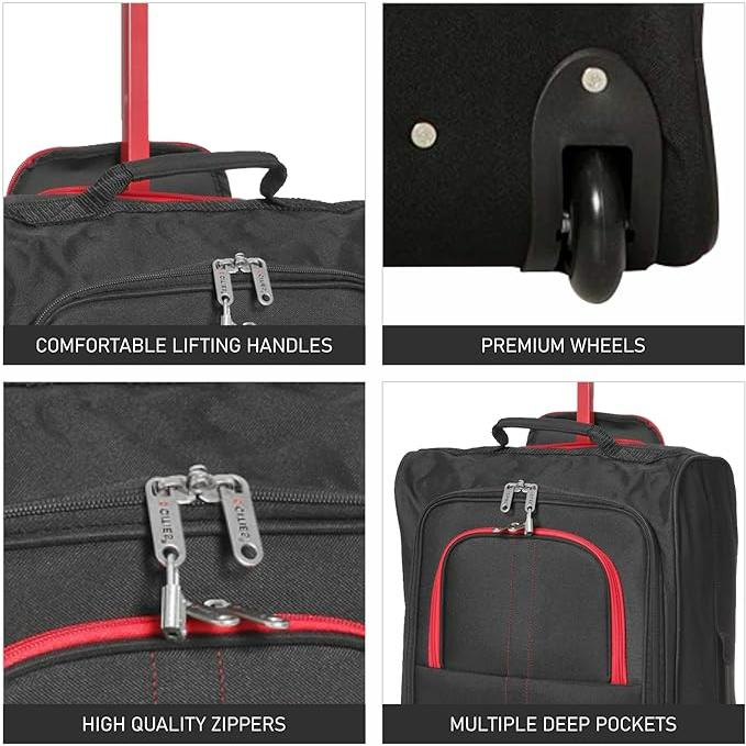 5 Cities Cabin Suitcase 55x40x20cm Ryanair Approved – Lightweight 42L Carry On Trolley Bag with Wheels (1.45kg), Airline Cabin Luggage for EasyJet, British Airways, Wizz Air, Jet2 & More - Image 37