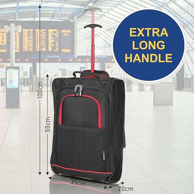 5 Cities Cabin Suitcase 55x40x20cm Ryanair Approved – Lightweight 42L Carry On Trolley Bag with Wheels (1.45kg), Airline Cabin Luggage for EasyJet, British Airways, Wizz Air, Jet2 & More - Image 39