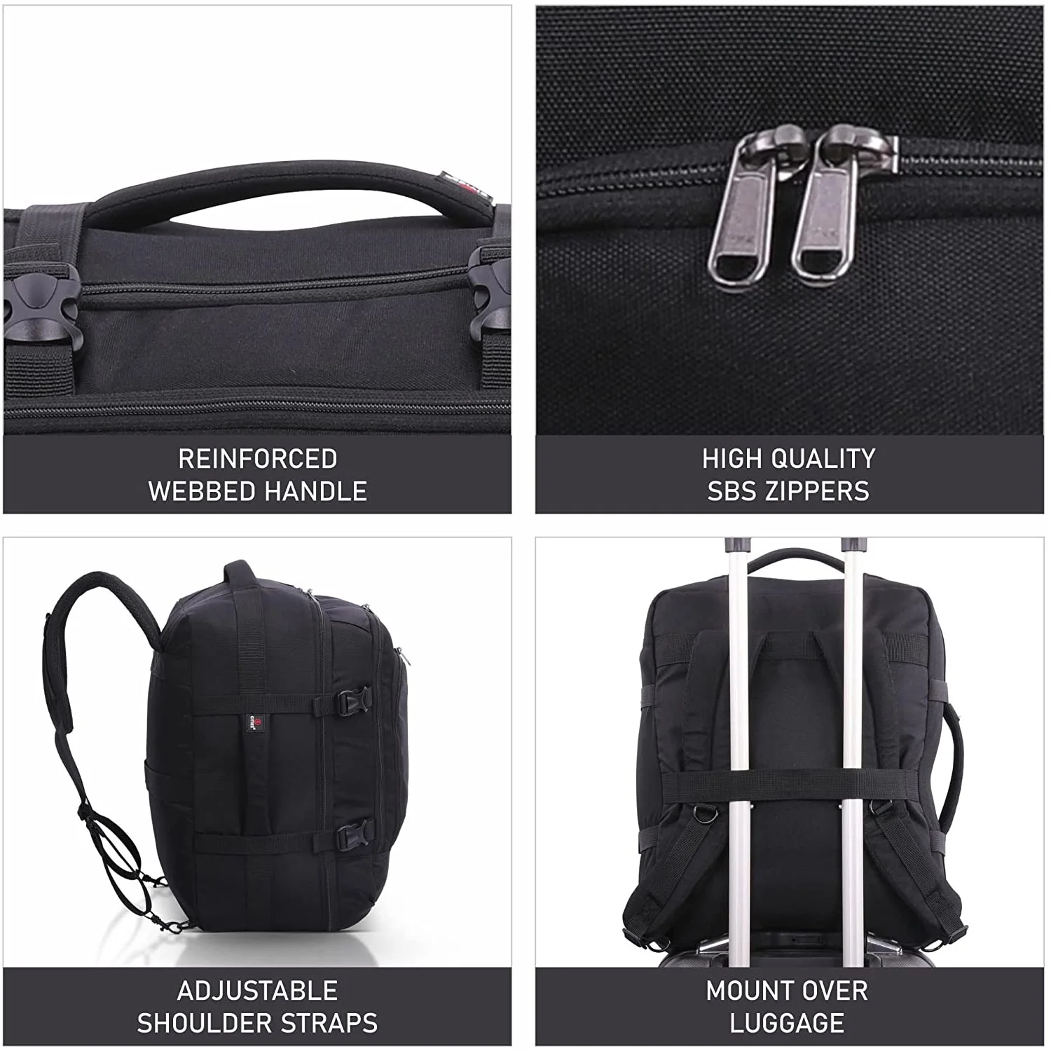 5 CITIES Easyjet Maximum Size (45x36x20cm) New and Improved 2025 Cabin Backpack Luggage Under Seat Flight Bag - Image 4