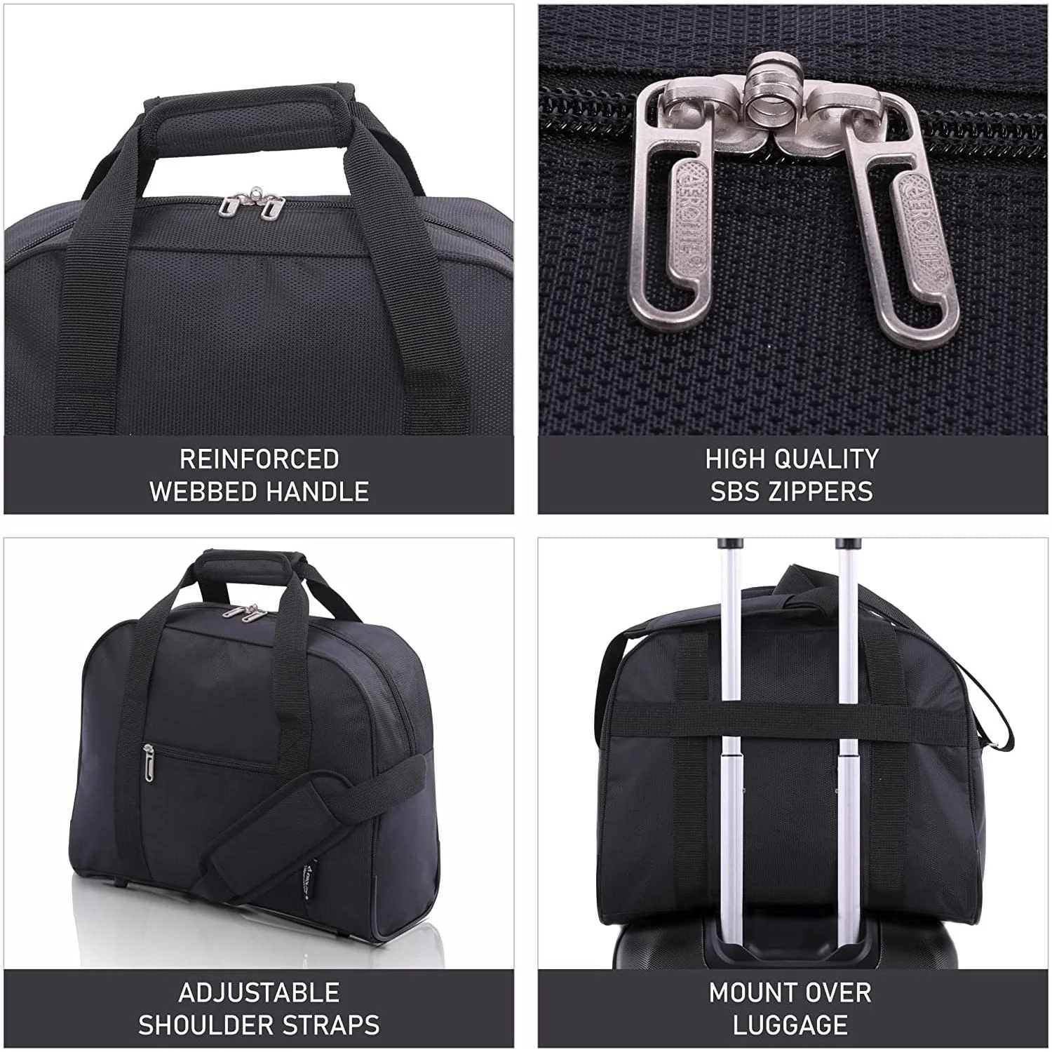 5 Cities British Airways Maximum Size Bundle, 56x45x25cm Large Cabin Softshell Suitcase & 40x30x15cm Under Seat Holdall - Image 11