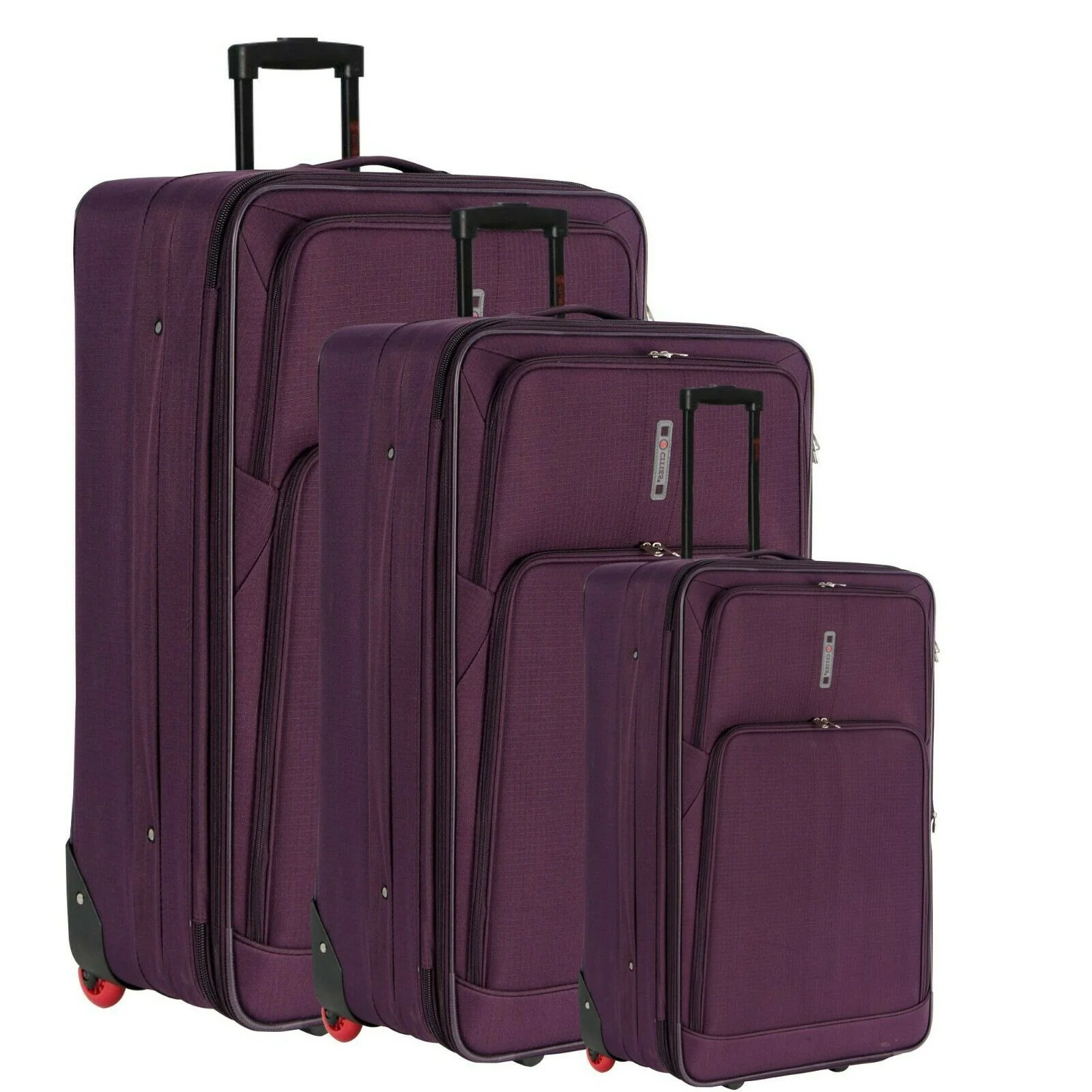 5 Cities Lightweight 3 Piece Suitcase Luggage Set Cabin + Medium + Large Hold - Image 3