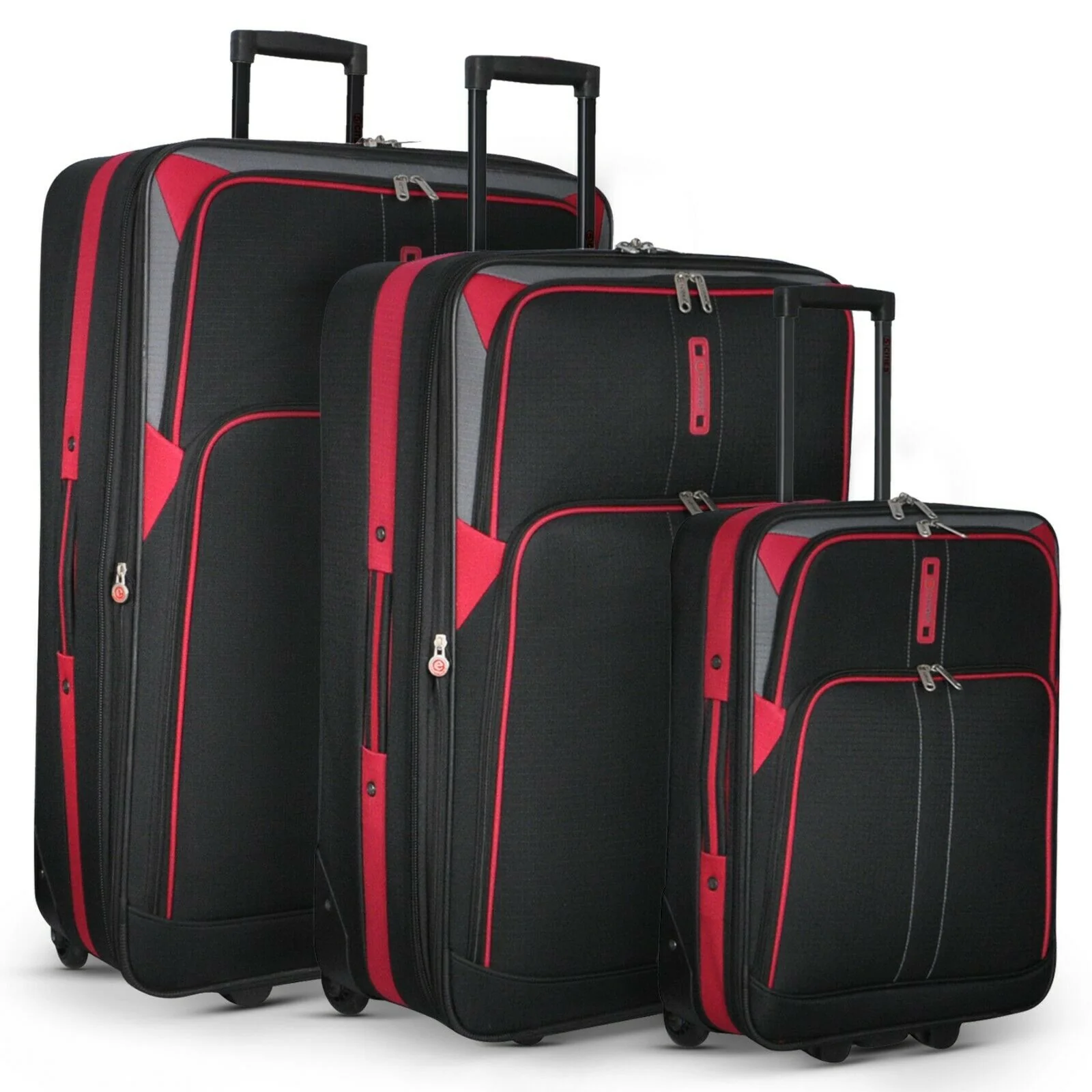 5 Cities Lightweight 3 Piece Suitcase Luggage Set Cabin + Medium + Large Hold - Image 7