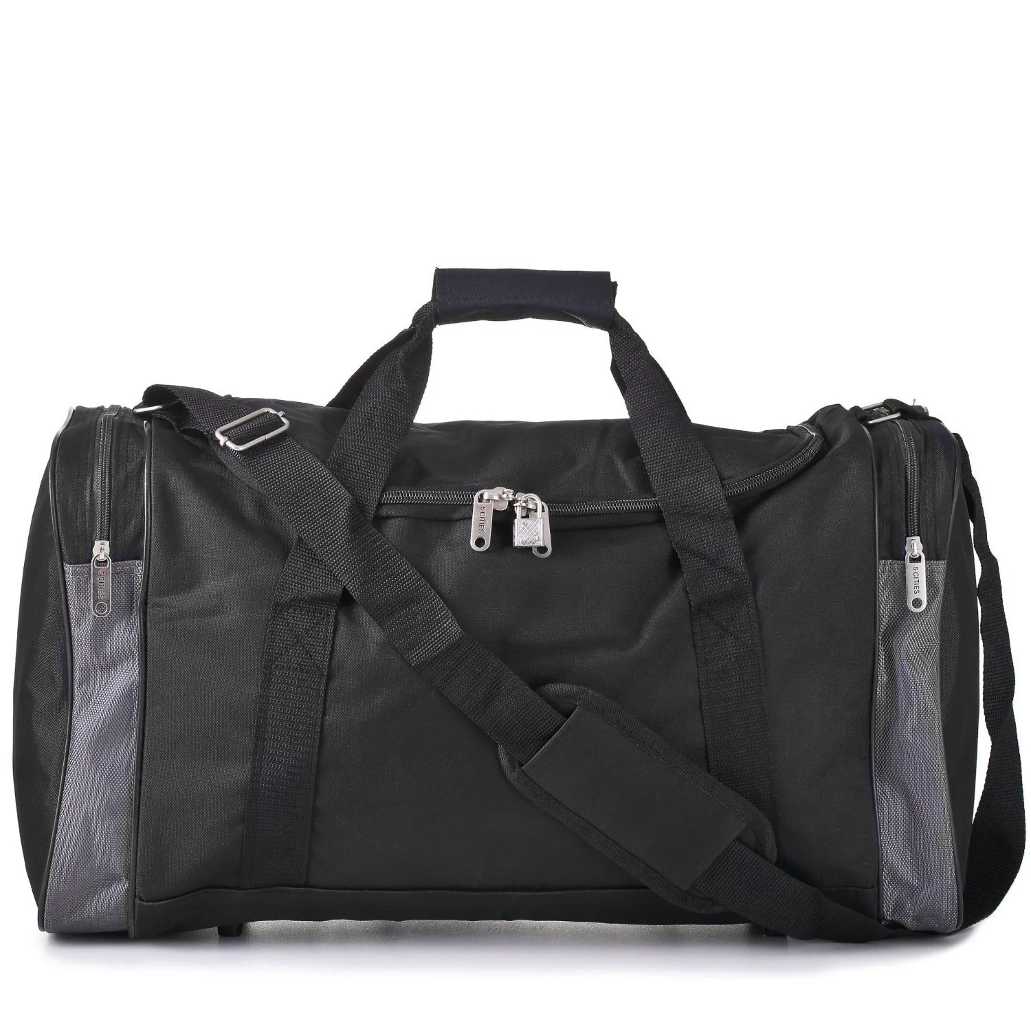 5 Cities Lightweight Hand Luggage Cabin Sized Sports Duffel Holdall (Black 330) - Image 4
