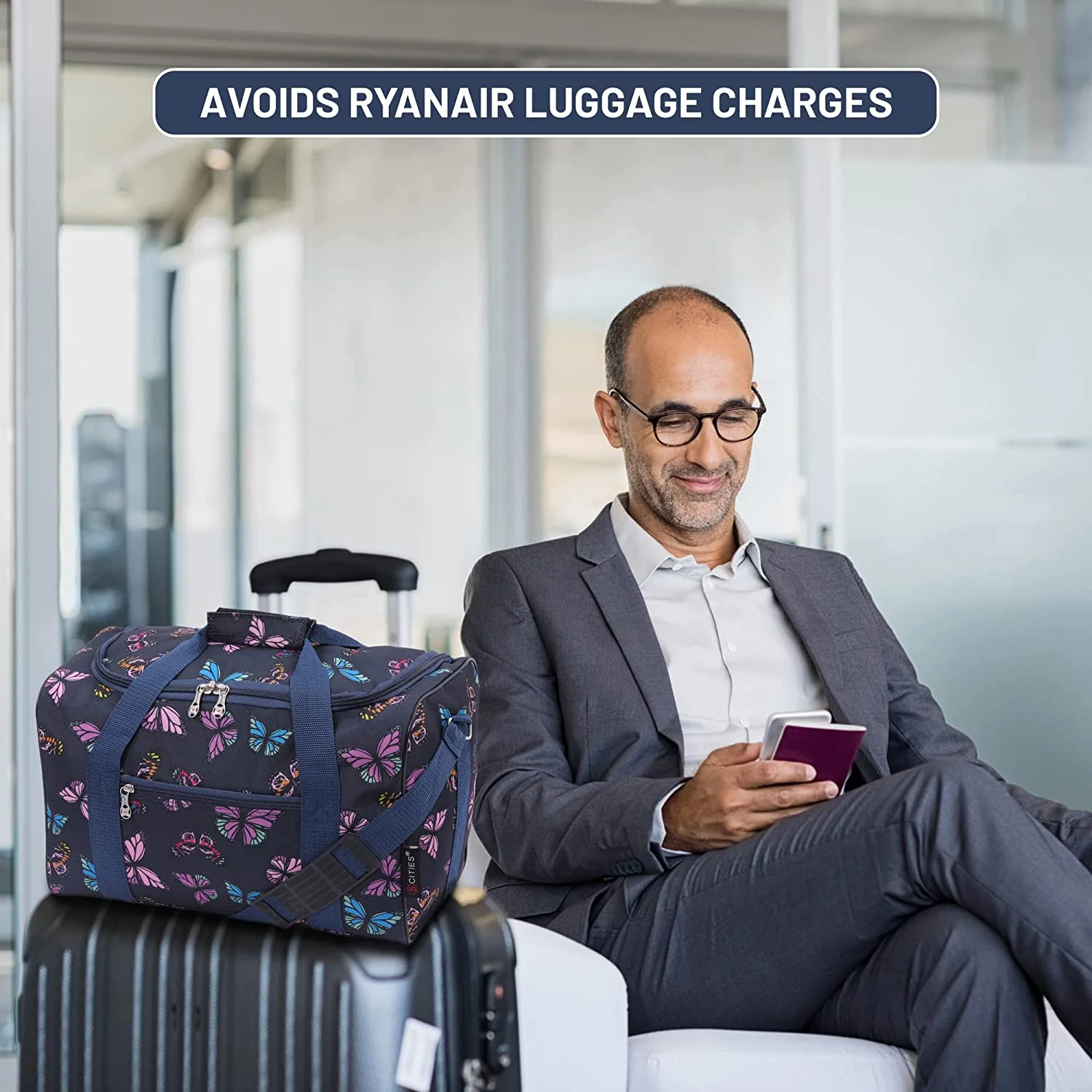 5 Cities (40x20x25cm) Ryanair Approved Hand Luggage Holdall Flight Bag, Under Seat Cabin Holdall – Take The Max On Board - Image 8