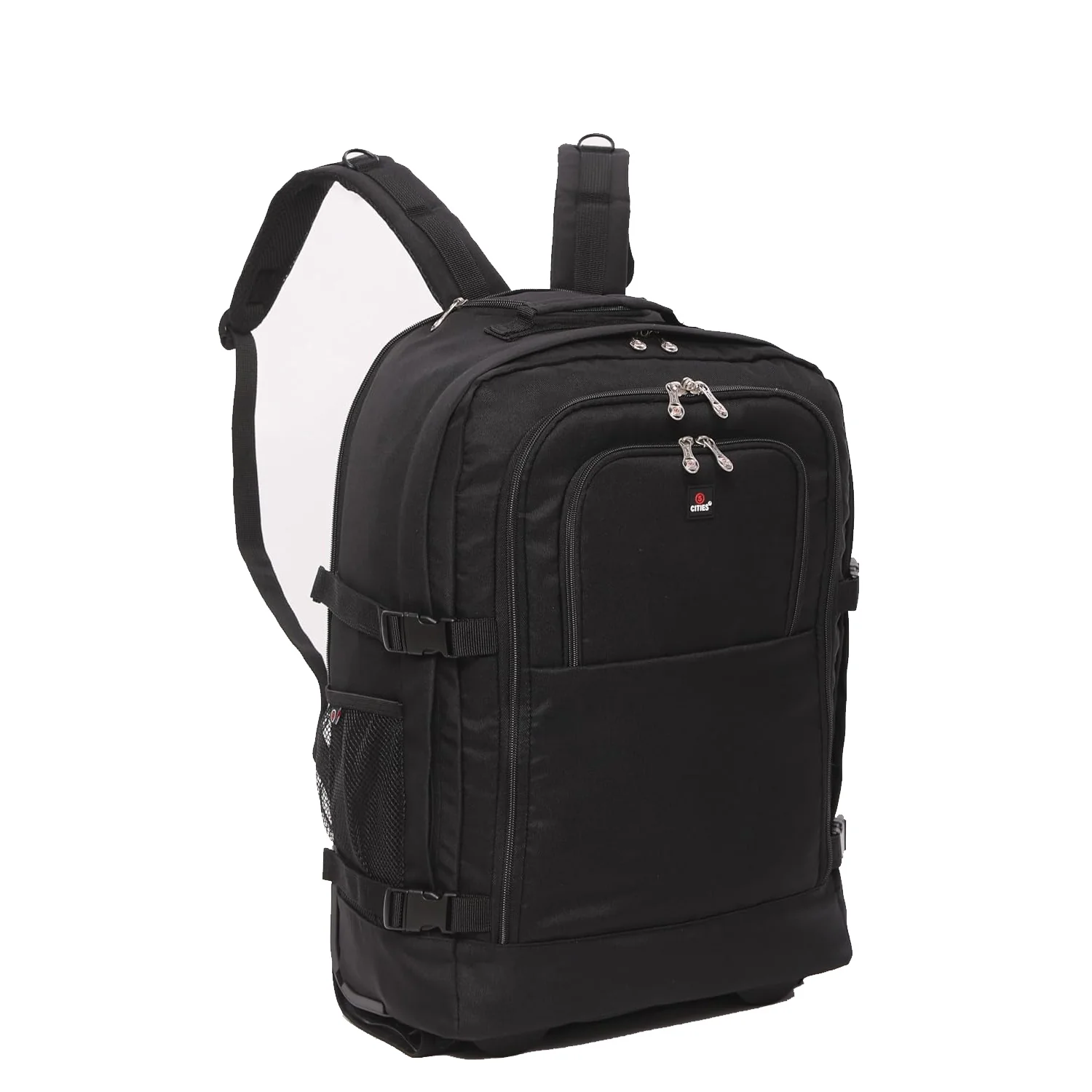 5 Cities Trolley Backpack with Wheels, Fits Ryanair Priority 55x40x20cm, Cabin Bag with Shoulder Straps, Lock & 2-Year Warranty (55x38x20cm) - Image 3