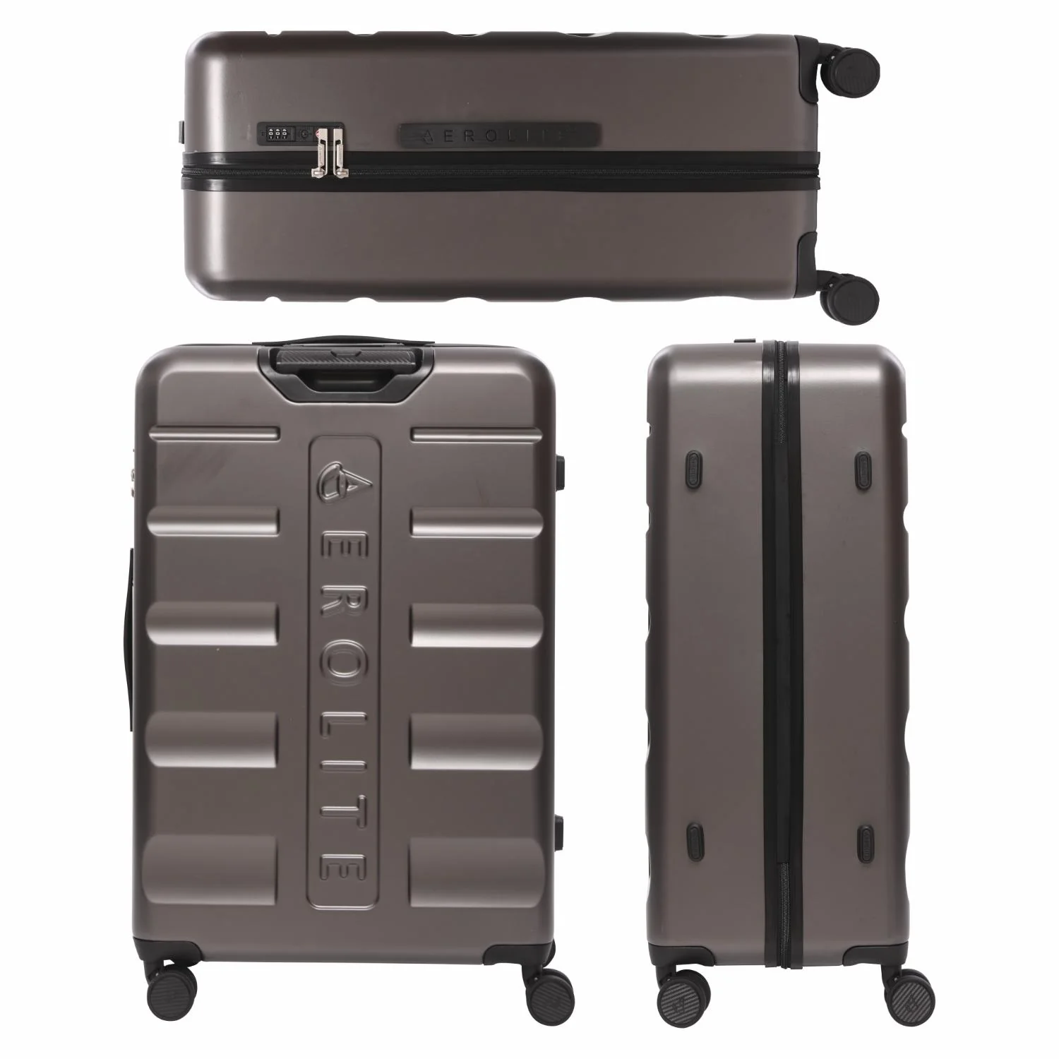 Aerolite 24-Inch Medium Check-In Luggage, 67L Lightweight Hard Shell Suitcase with 4 Spinner Wheels, TSA Lock, Durable ABS Travel Hold Suitcase – Charcoal - Image 5