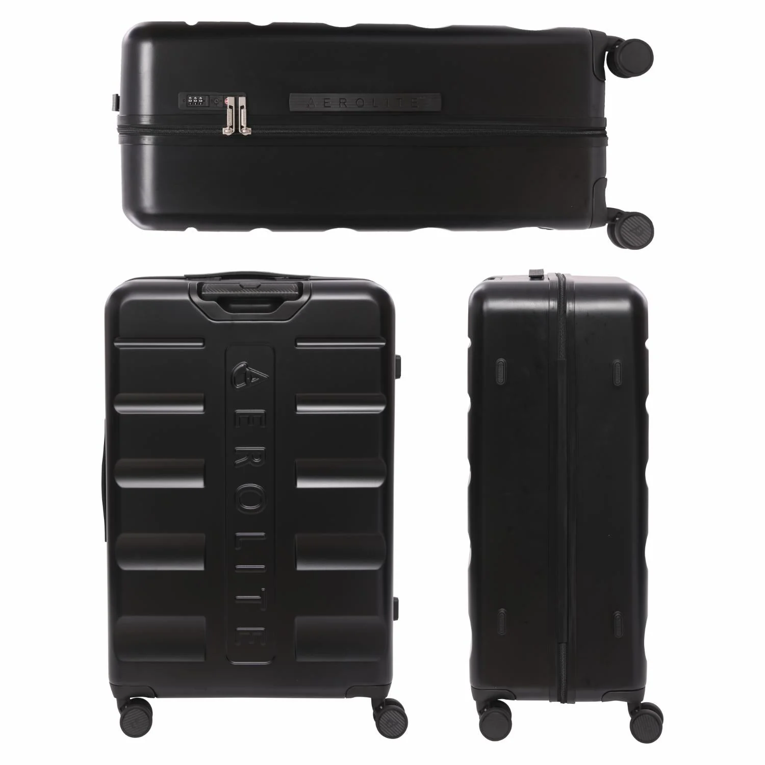 Aerolite 3-Piece Luggage Set – Lightweight Hard Shell Suitcases with 4 Dual Spinner Wheels & TSA Lock – Expandable Cabin (21”), Medium (24”), Large (28”) – Expandable Carry-On Case Included – Black - Image 13