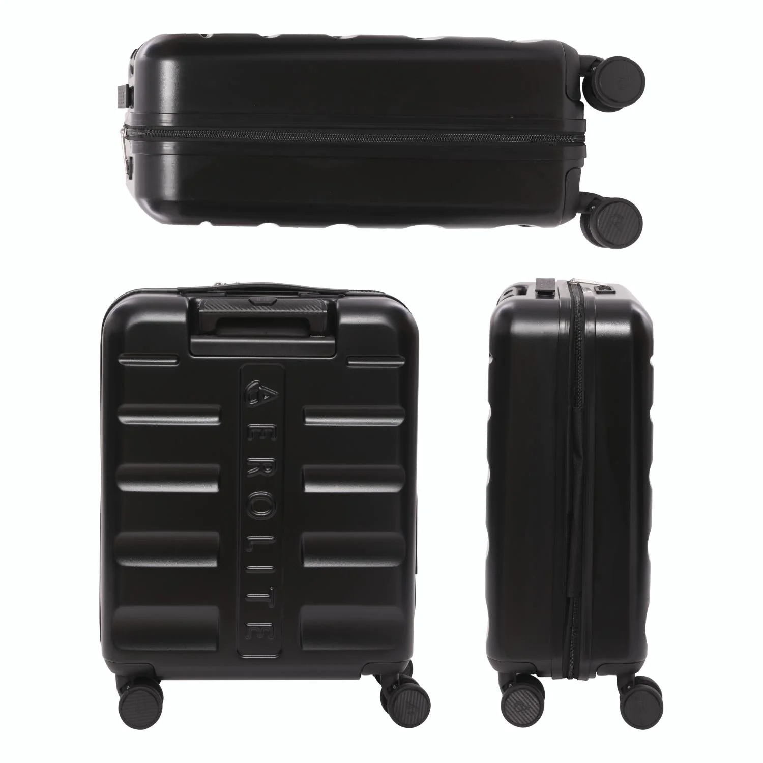 Aerolite 3-Piece Luggage Set – Lightweight Hard Shell Suitcases with 4 Dual Spinner Wheels & TSA Lock – Expandable Cabin (21”), Medium (24”), Large (28”) – Expandable Carry-On Case Included – Black - Image 8