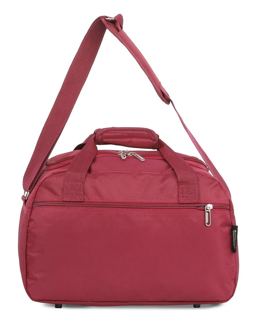 Aerolite (35x20x20cm) Hand Luggage Holdall Bag - Rose Gold + Wine - Image 7