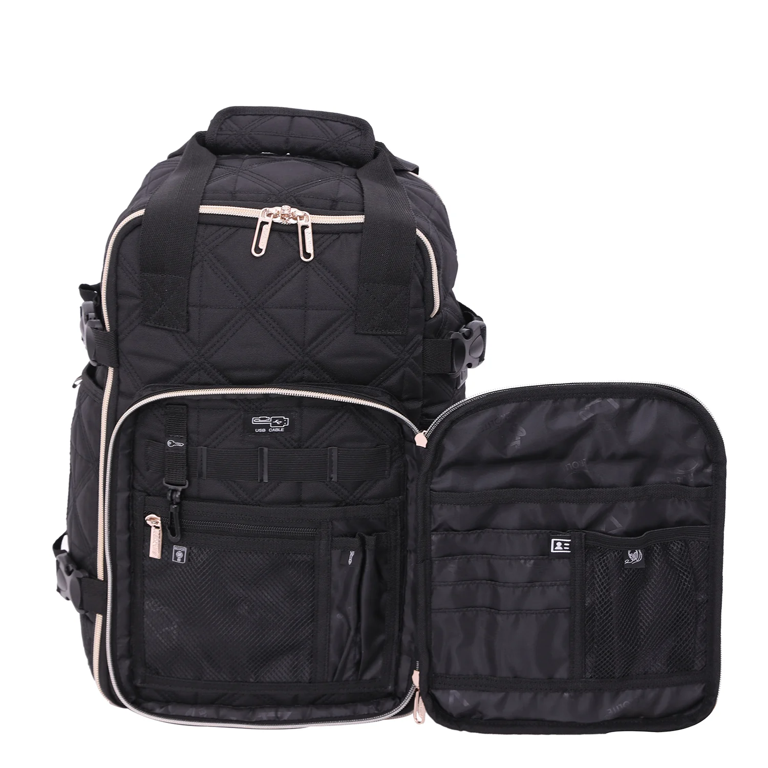 Aerolite 40x20x25 Ryanair Maximum Size Backpack Eco-Friendly Cabin Luggage Approved Travel Carry On Holdall Flight Rucksack with 10 Year Warranty (Quilted) - Image 10