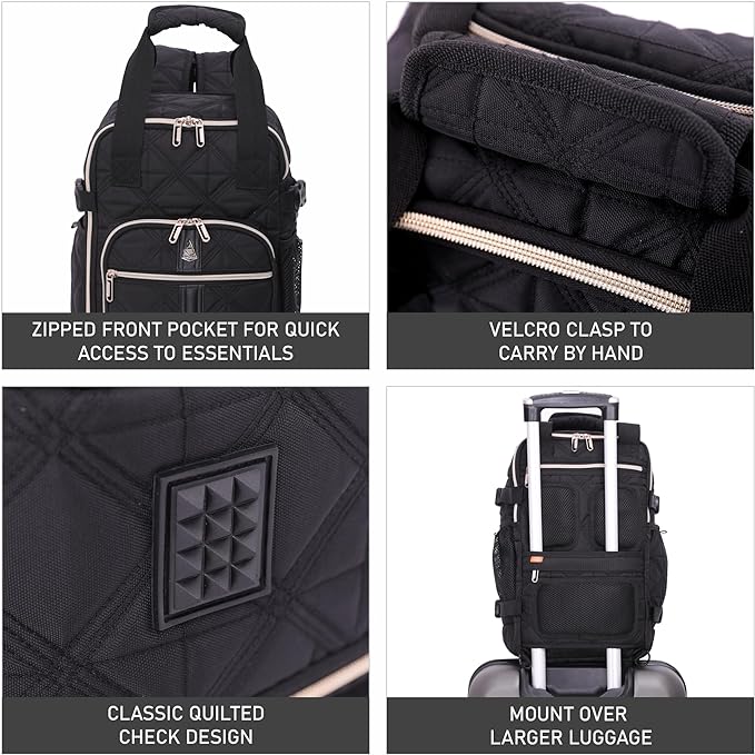Aerolite 40x20x25 Ryanair Maximum Size Backpack Eco-Friendly Cabin Luggage Approved Travel Carry On Holdall Flight Rucksack with 10 Year Warranty (Quilted) - Image 14