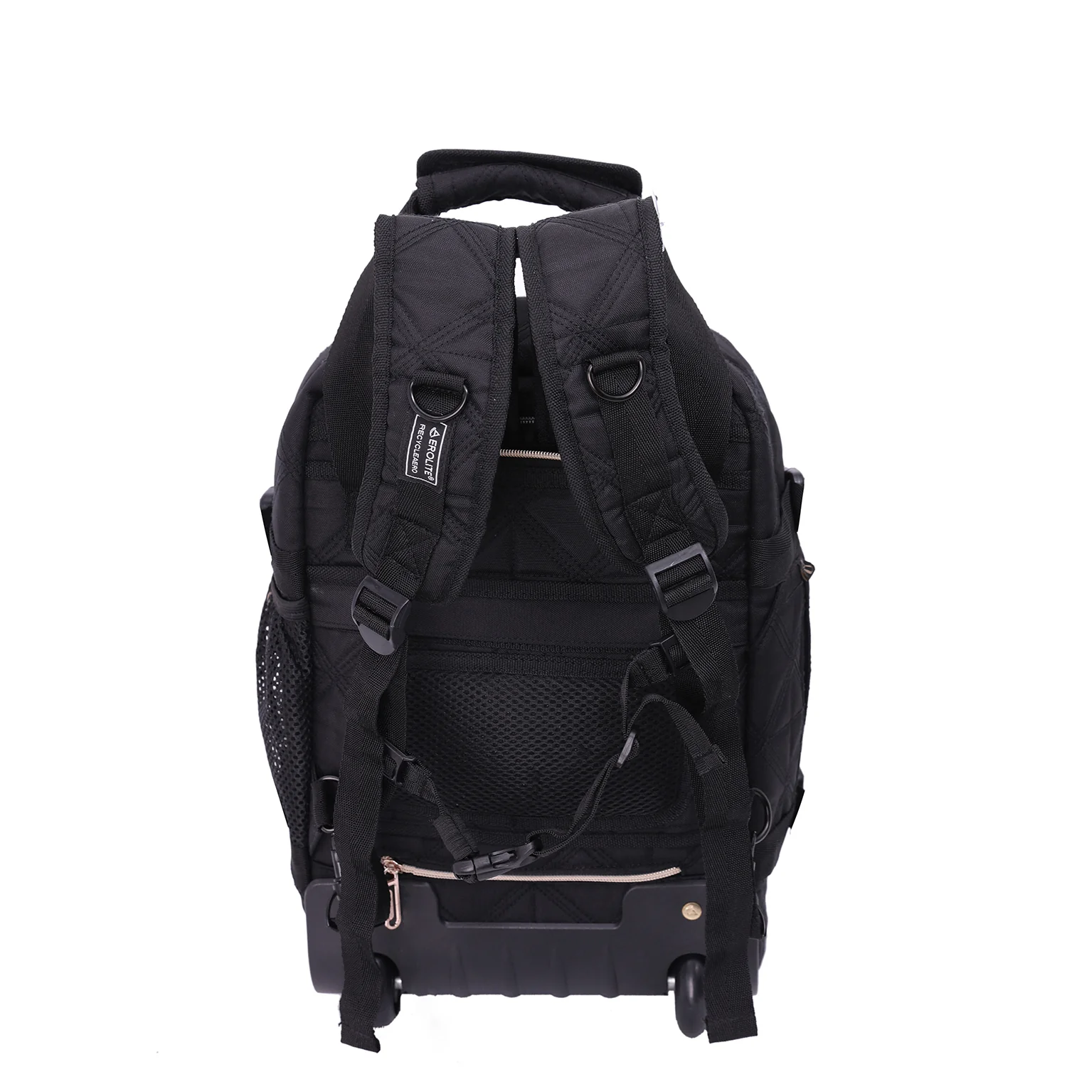 Aerolite Backpack Trolley Bag with 2 Wheels 40x20x25, Eco-Friendly Extendable Handle Travel Carry On Holdall Flight Rucksack with 10 Year Warranty (Quilted) - Image 13