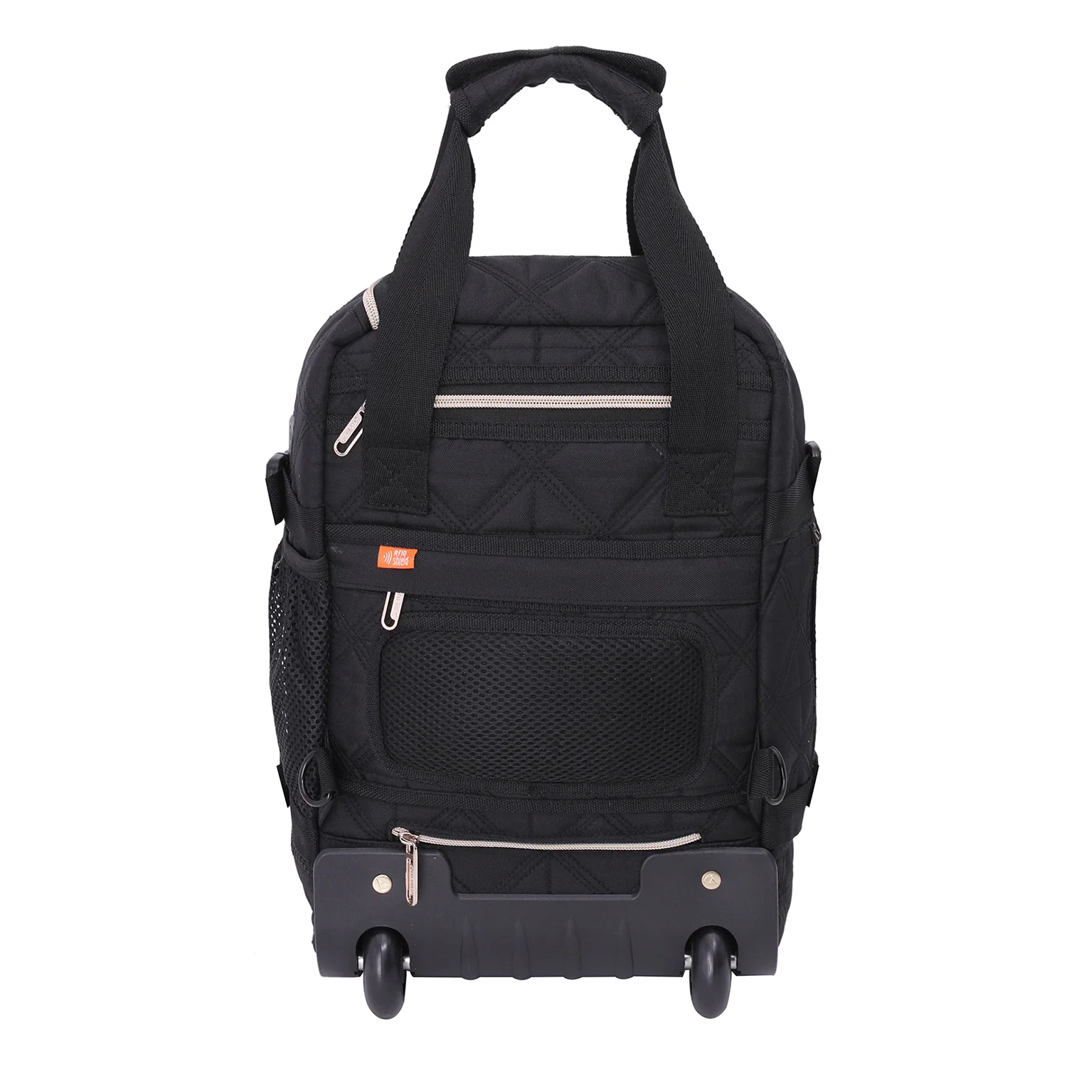 Aerolite Backpack Trolley Bag with 2 Wheels 40x20x25, Eco-Friendly Extendable Handle Travel Carry On Holdall Flight Rucksack with 10 Year Warranty (Quilted) - Image 14
