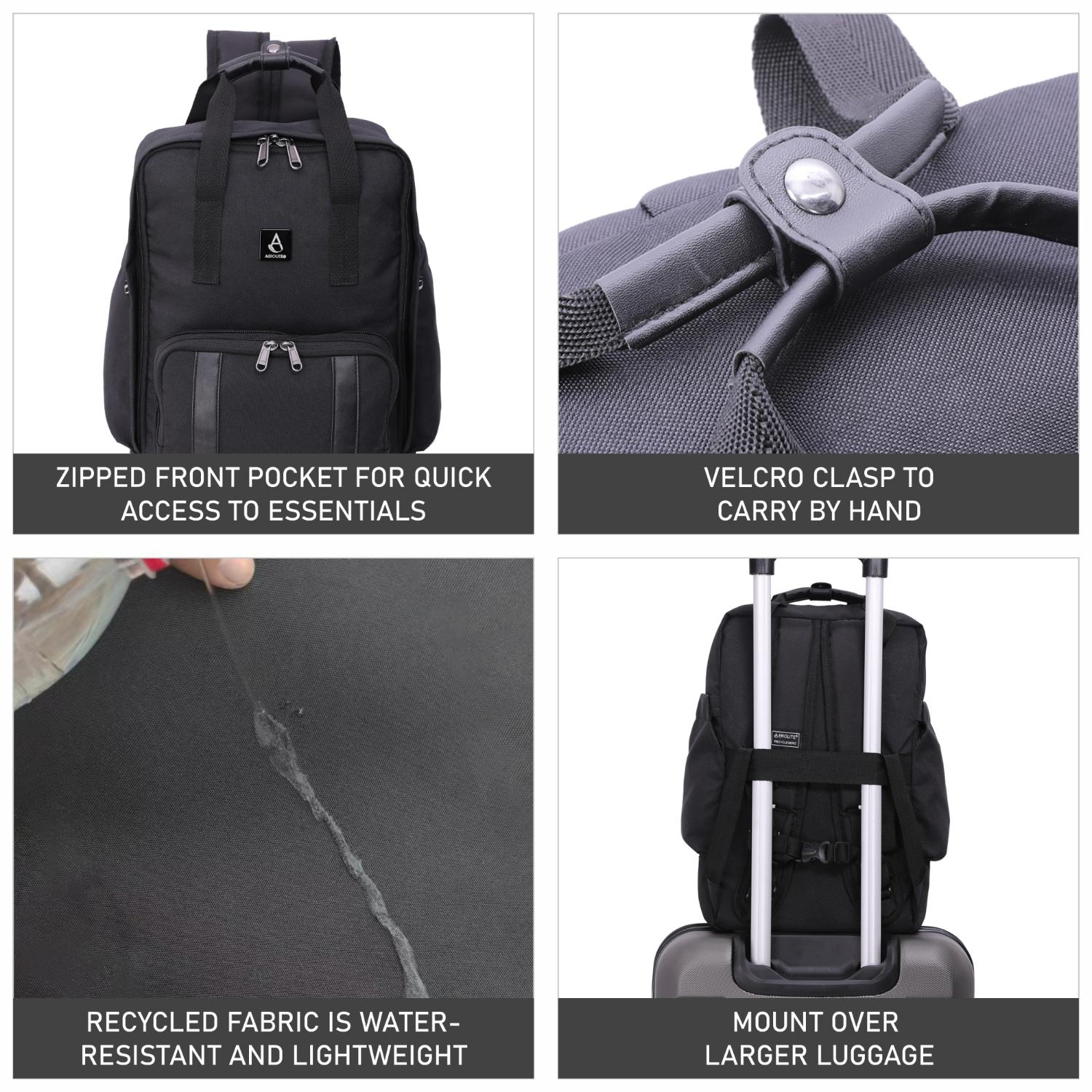 Aerolite 40x20x25cm Premium Ryanair Maximum Size Backpack With Removable Small Carry Pouch Eco-Friendly Shower-Resistant Cabin Luggage Approved Travel Carry On Holdall Flight Rucksack with 10 Year Warranty - Image 15