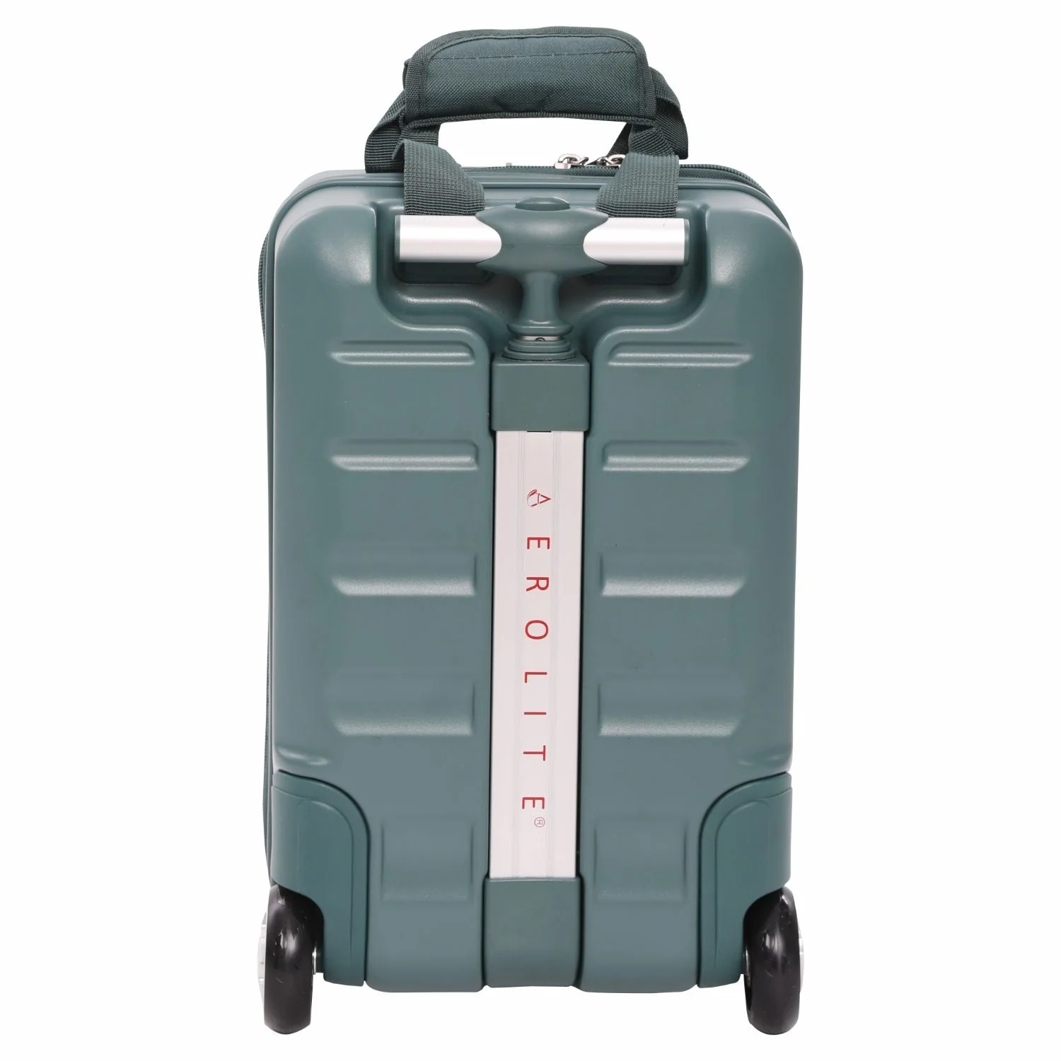Aerolite Lightweight 2-Wheel Hard Shell Underseat Trolley with TSA Lock - Eco-Friendly Interior - Ryanair Approved - Forest Green - Image 8