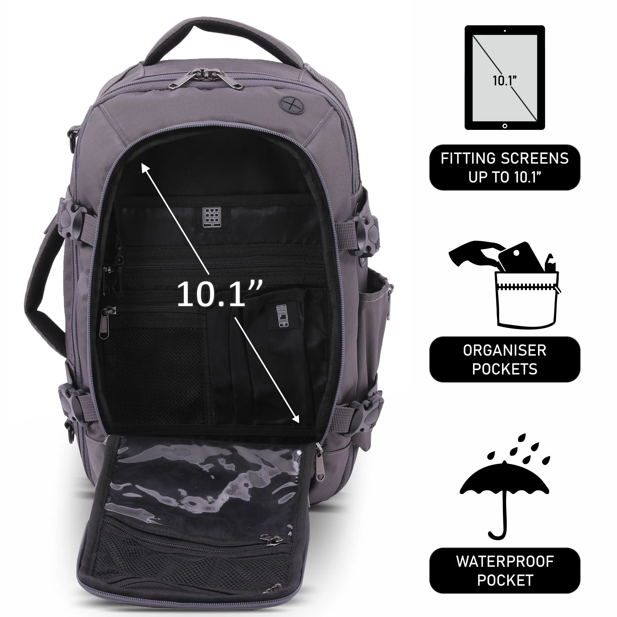 Aerolite (40x25x20cm) Ryanair Maximum Size 3 in 1 Cabin Luggage Approved Flight Backpack - Image 20