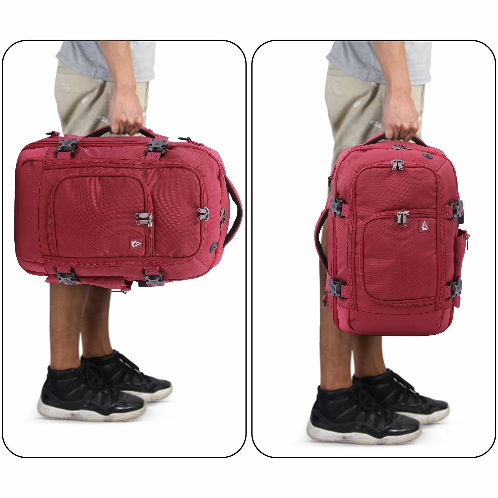 Aerolite (40x25x20cm) Ryanair Maximum Size 3 in 1 Cabin Luggage Approved Flight Backpack - Image 24