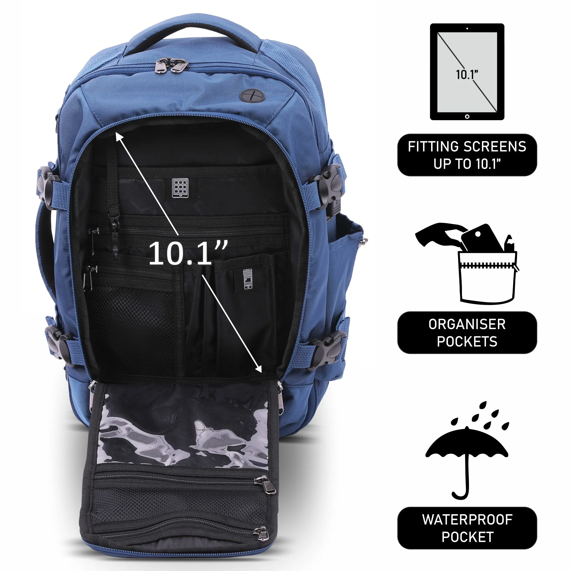 Aerolite (40x25x20cm) Ryanair Maximum Size 3 in 1 Cabin Luggage Approved Flight Backpack - Image 27