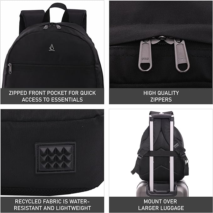 Aerolite 40x30x10 Lufthansa Maximum Size Backpack Recycled Eco-Friendly Shower-Resistant Cabin Luggage Travel Approved For British Airways, easyJet Swiss and Austrian Airlines with 10 Year Warranty - Image 17