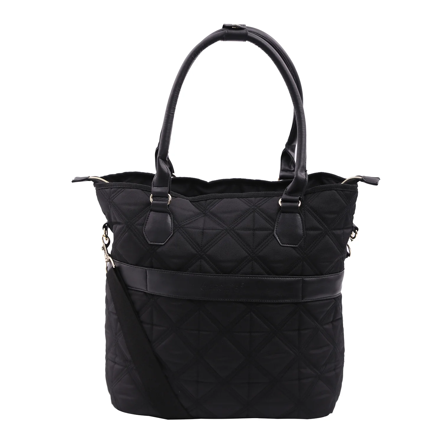 Aerolite 45x36x20 Easyjet Maximum Size Approved Laptop Bag - Fits up to 16.5", Overnight Hand Cabin Luggage Shoulder Bag Quilted with 10 Year Warranty (Black) - Image 4