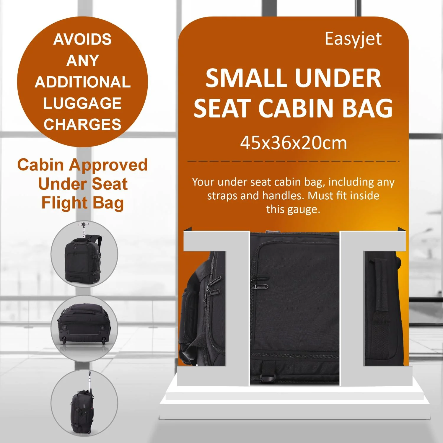 Aerolite 45x36x20cm Premium Easyjet Maximum Size Backpack Trolley Cabin Bag With 2 Wheels, 10 Years Warranty, Made From Recycled Eco-Friendly Material - Image 3