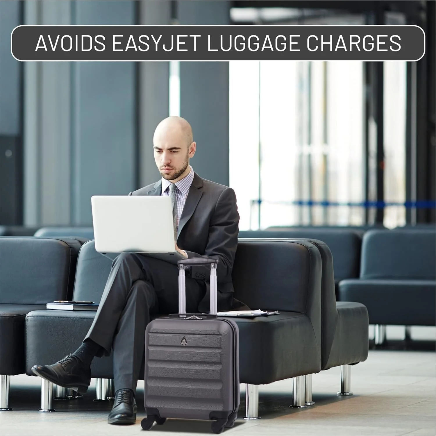 Aerolite 45x36x20cm Easyjet Maximum Size 8 Wheel ABS Hard Shell Carry On Hand Cabin Luggage Underseat Flight Travel Bag Spinner Suitcase 45x36x20 with TSA Lock & 5 Year Warranty - Image 7