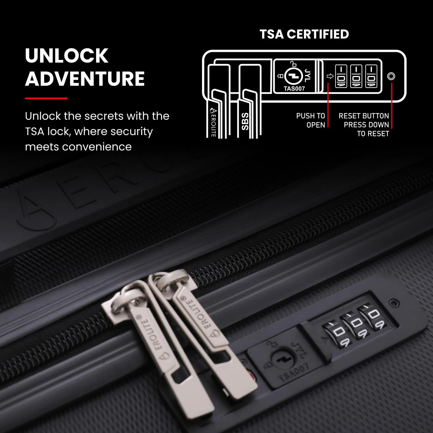 Aerolite (55x35x25cm) Hard Shell Carry On Hand Cabin Luggage Suitcase with 4 Wheels and Built-in TSA Combination Lock, Max Size for Air Europa, Air France, Alitalia, KLM & Transavia - Image 14