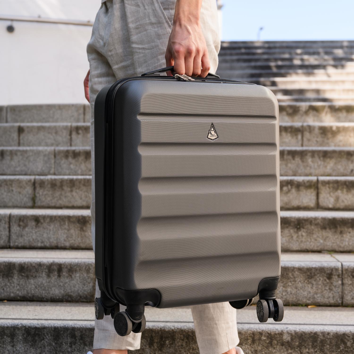 Aerolite (55x35x25cm) Hard Shell Carry On Hand Cabin Luggage Suitcase with 4 Wheels and Built-in TSA Combination Lock, Max Size for Air Europa, Air France, Alitalia, KLM & Transavia - Image 9