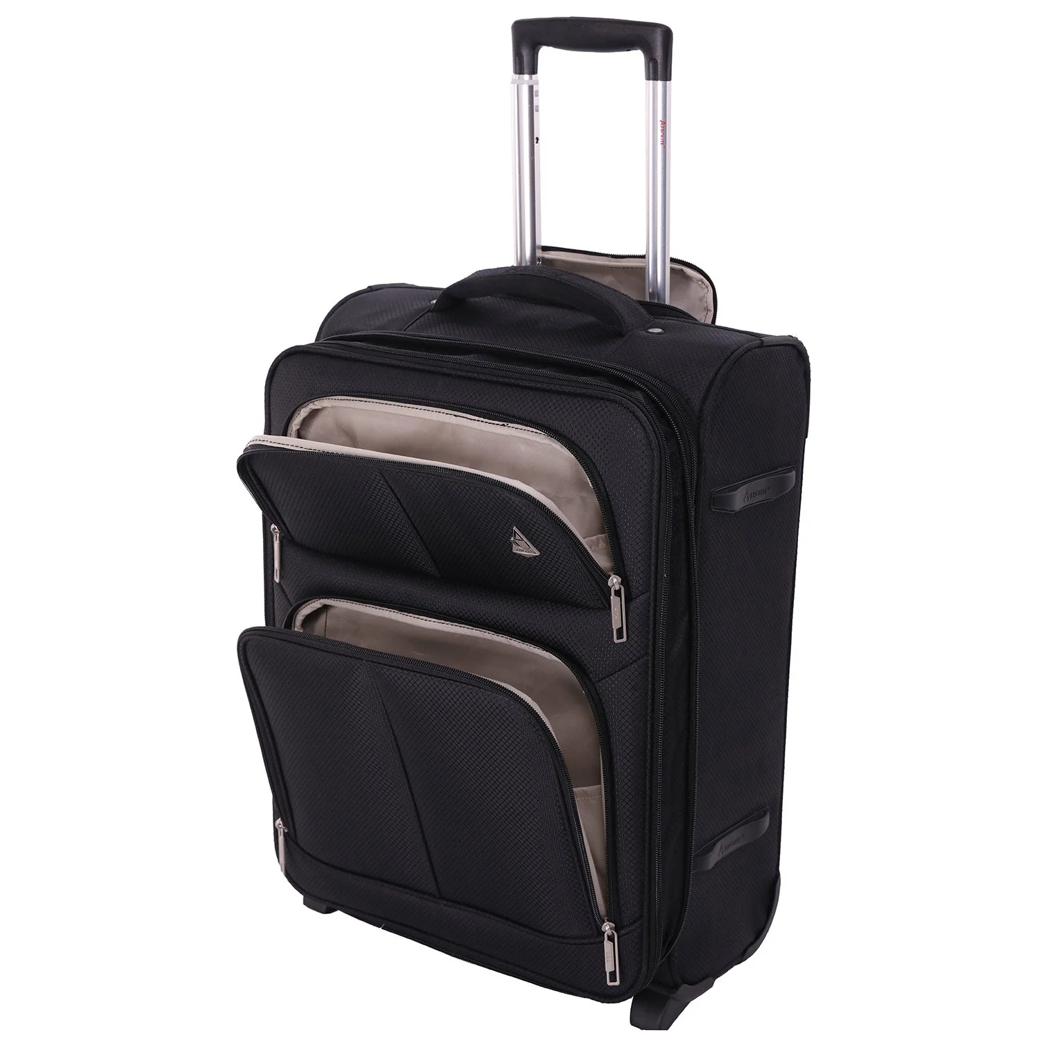 Aerolite 55x40x20 + 40x20x25 Ryanair Priority Maximum Allowance 2 Piece Carry On Hand Cabin Luggage Set Bundle Black (55x40x20 Suitcase + 40x20x25 Holdall) - Image 9