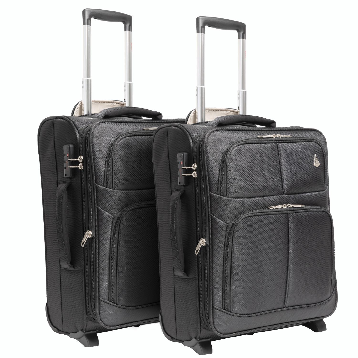 Aerolite Expandable (55x40x20cm) to (55x40x23cm) Lightweight Cabin Hand Luggage 2 Wheels, Maximum Possible Allowance For Ryanair (Priority), Lufthansa - Image 16