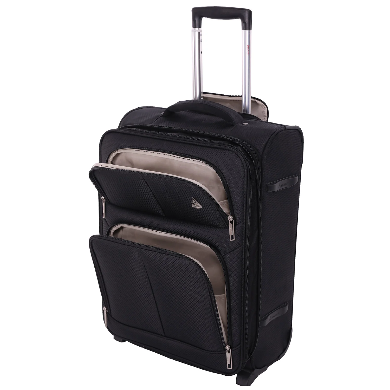 Aerolite Expandable (55x40x20cm) to (55x40x23cm) Lightweight Cabin Hand Luggage 2 Wheels, Maximum Possible Allowance For Ryanair (Priority), Lufthansa - Image 5