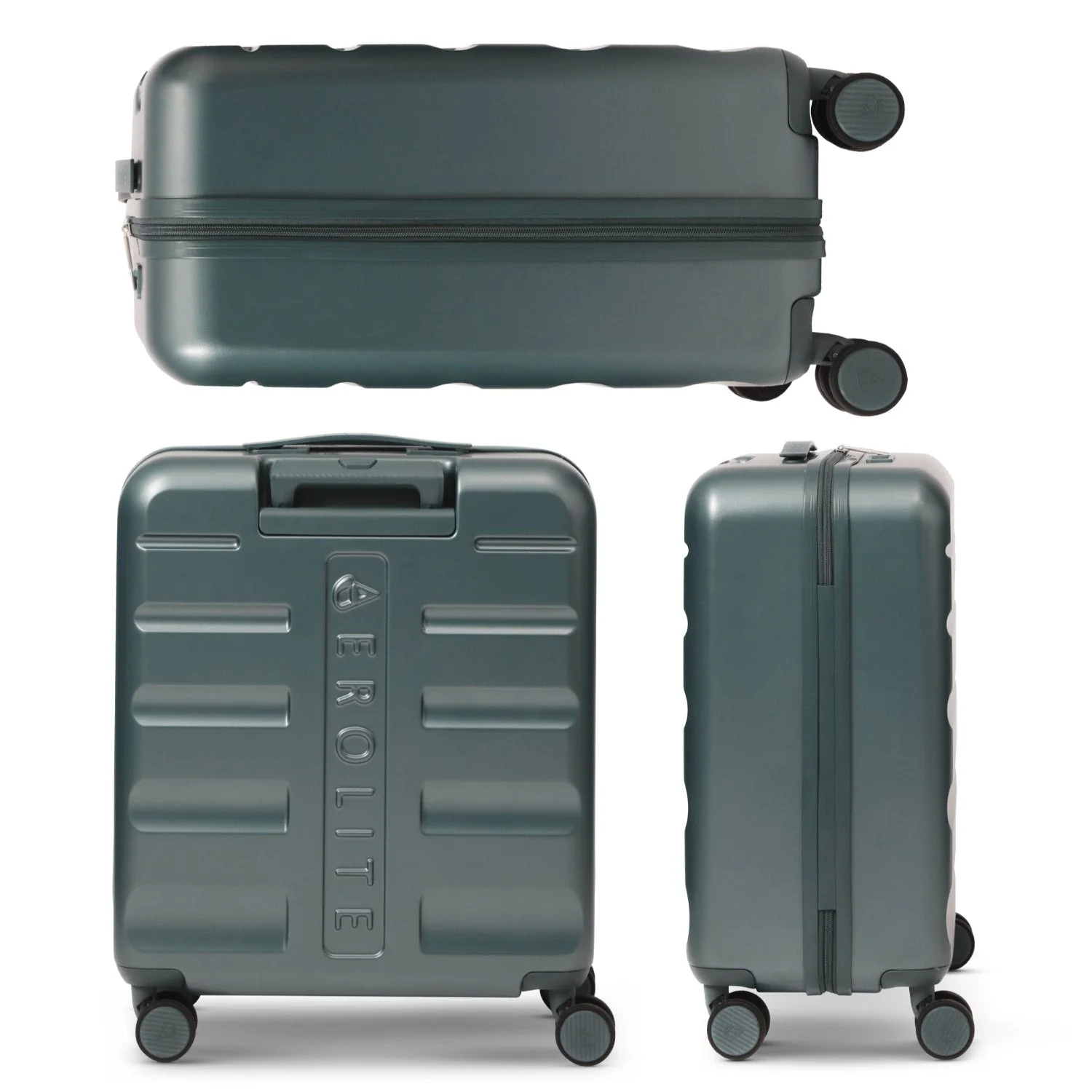 Aerolite 56x45x25cm Large Cabin Bag – Easyjet Large Cabin/Plus/Flexi, British Airways & Jet2 Maximum Cabin Luggage Size, Lightweight Hard Shell Suitcase with 8 Spinner Wheels, TSA Lock, 56L Capacity, 5-Year Warranty, Forest Green - Image 6