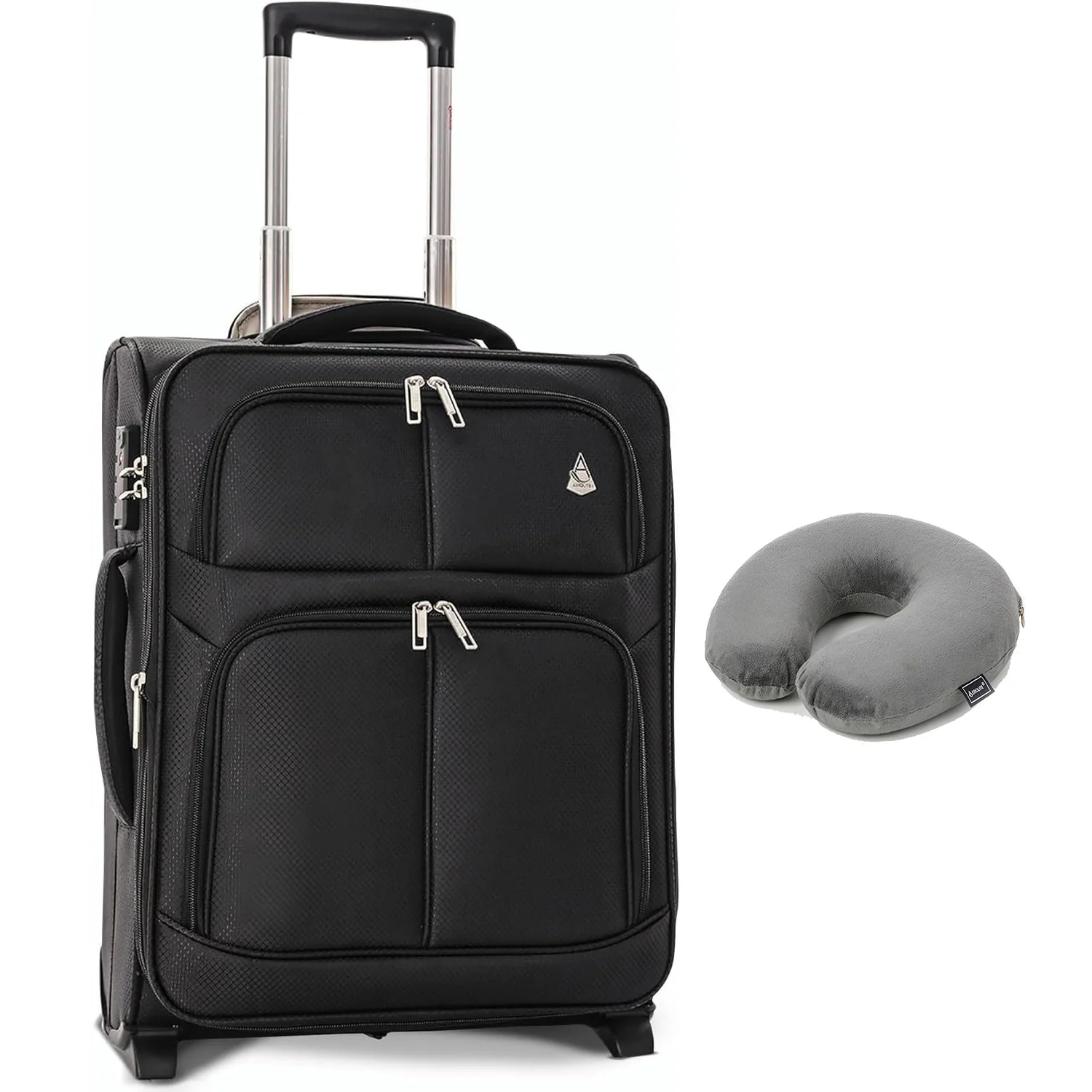 Aerolite 56x45x25cm British Airways Jet2 & Easyjet Upgrade Maximum Allowance Large Lightweight 2 Wheel Carry On Hand Cabin Luggage Bag Suitcase 56x45x25 with TSA Approved Lock Black - Image 17