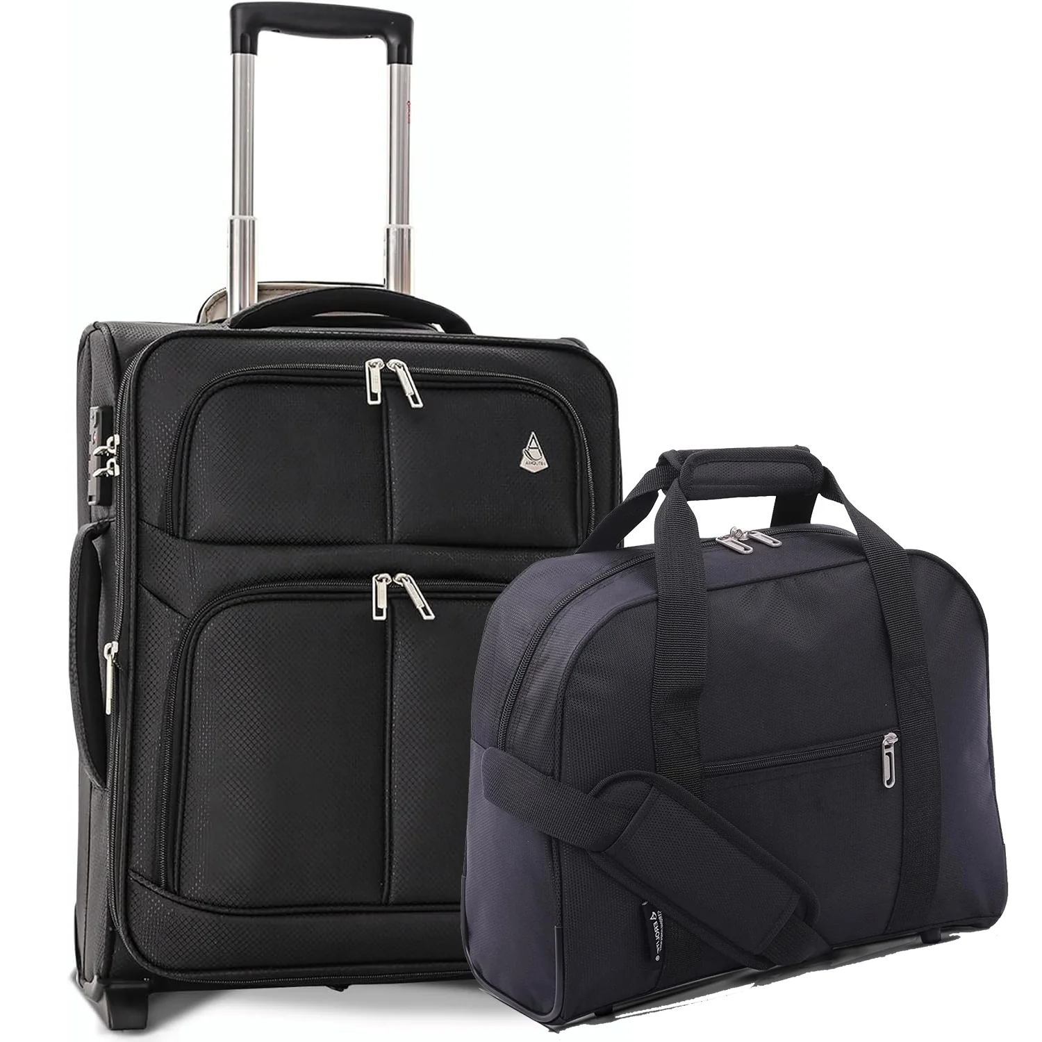 Aerolite 56x45x25cm British Airways Jet2 & Easyjet Upgrade Maximum Allowance Large Lightweight 2 Wheel Carry On Hand Cabin Luggage Bag Suitcase 56x45x25 with TSA Approved Lock Black - Image 21