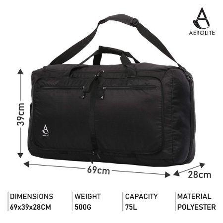 Aerolite (69x39x28cm) Lightweight Foldable Flight Holdall - Image 3