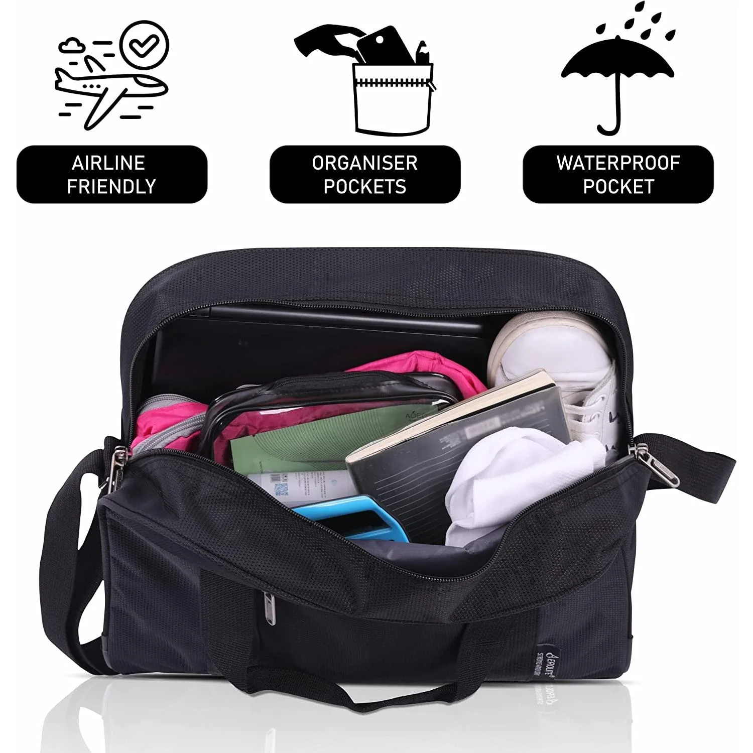 Aerolite British Airways Maximum Size Bundle, 56x45x25cm Large Cabin Softshell Suitcase & 40x30x15cm Under Seat Holdall - Image 20