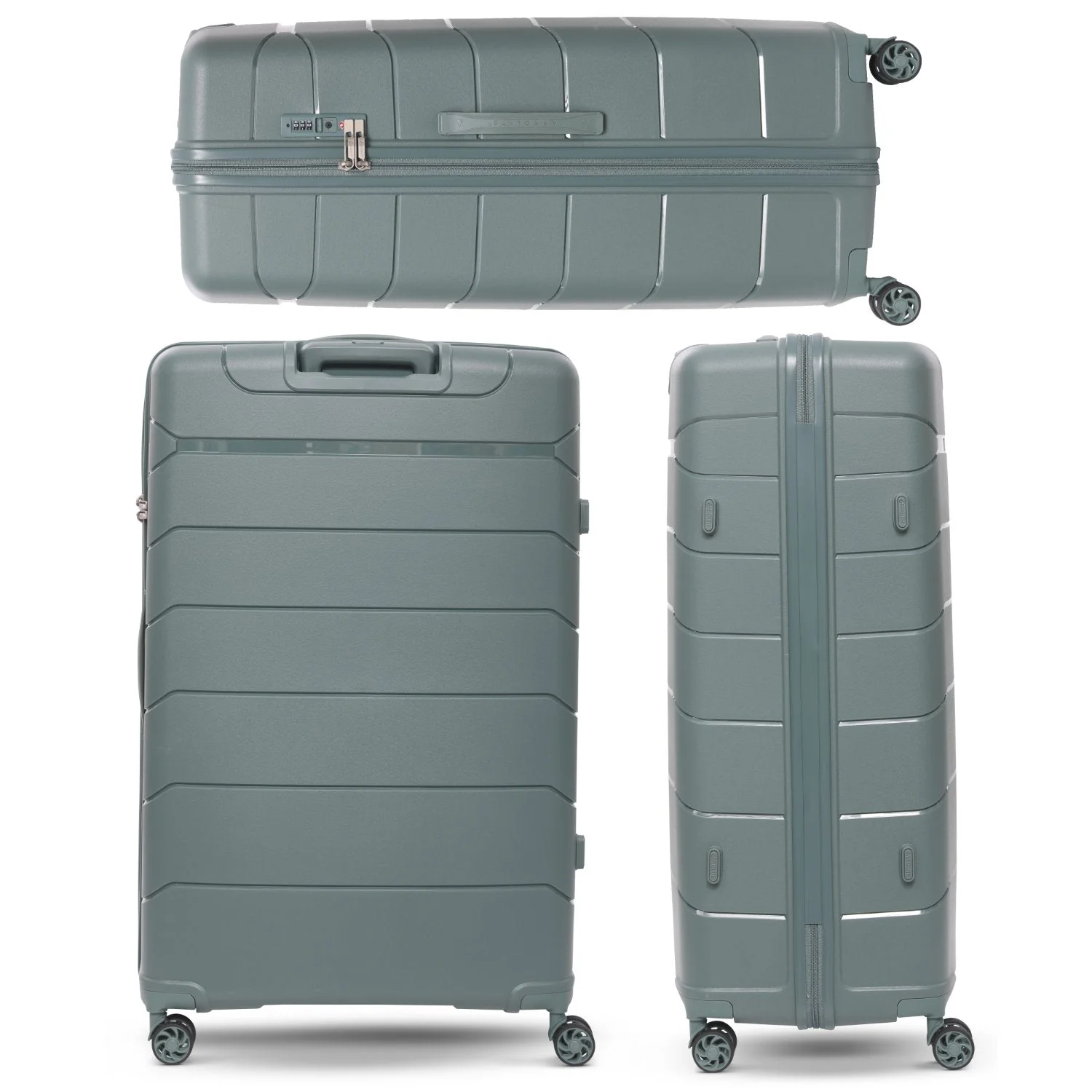 Aerolite XL 32in (144L) Lightweight Polypropylene Hard Shell Suitcase, Extra Large Check-In Luggage with 4 Spinner Wheels, TSA Lock, Waterproof Pocket - Green - Image 5