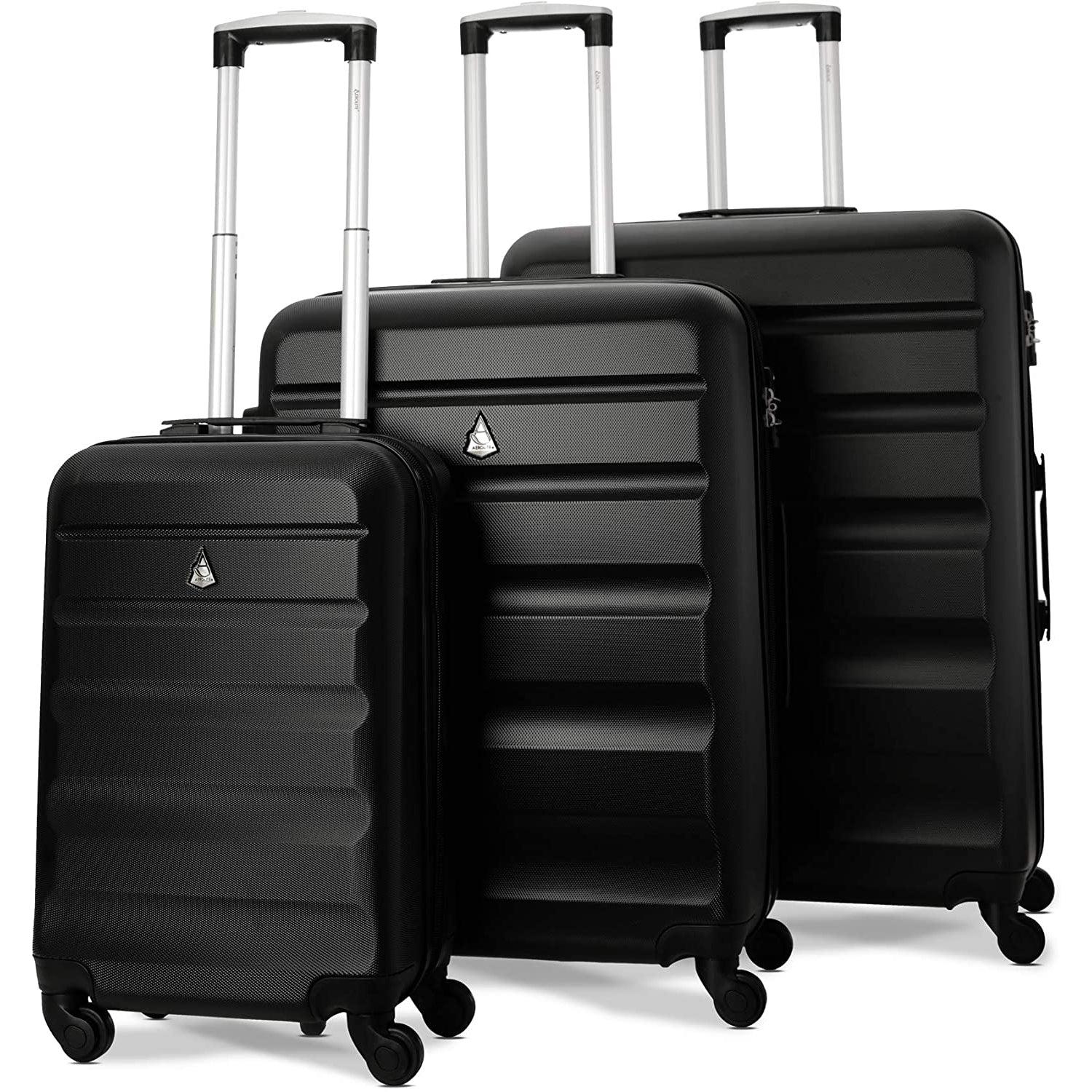 Aerolite Lightweight Hard Shell Suitcase Luggage 4 Wheels with Built in Combination Lock (25"& 29"), Black - Image 8
