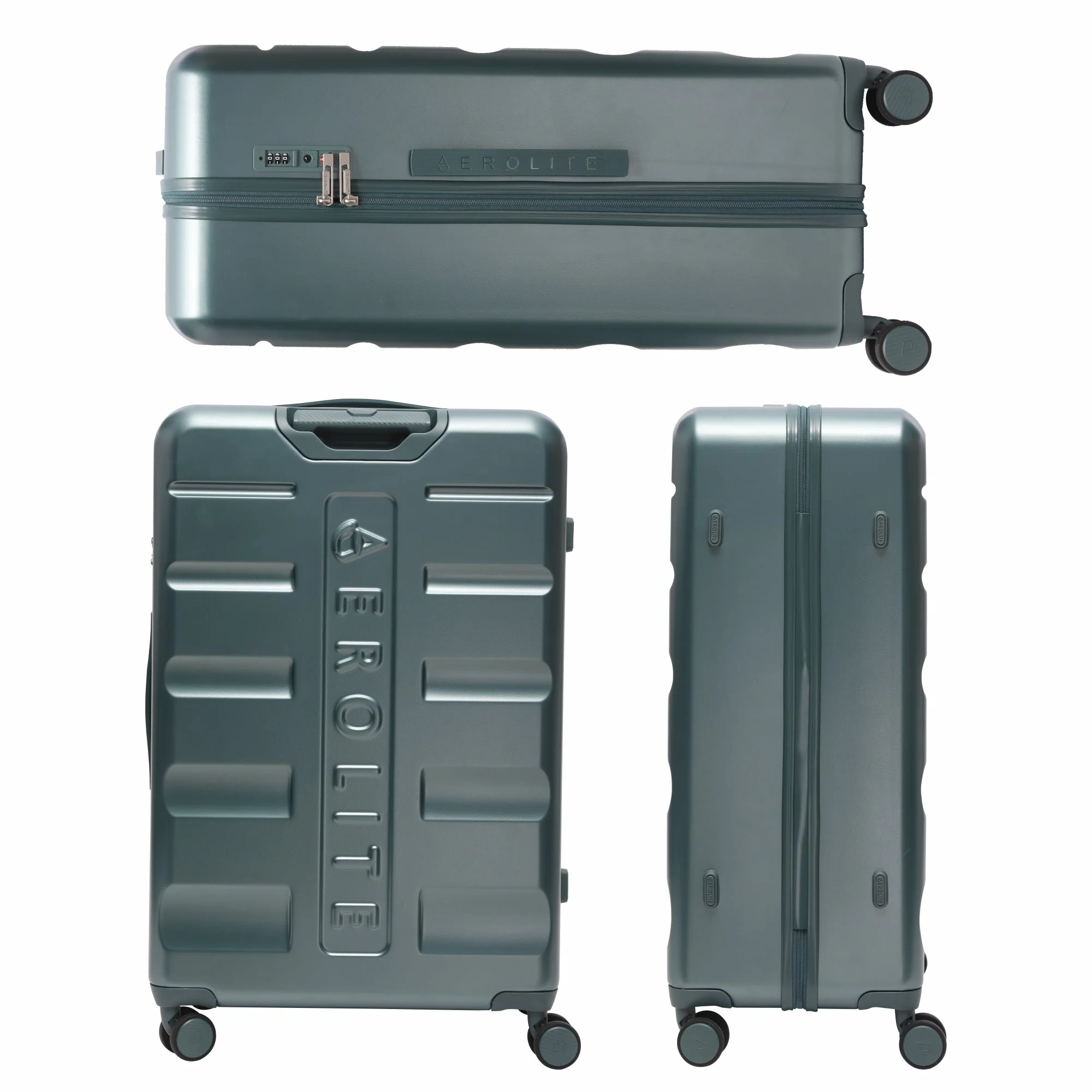 Aerolite Large 28” 100L Lightweight ABS Hard Shell Suitcase, 4 Dual Wheel Spinner, TSA Lock, Durable Check-In Hold Luggage - Forest Green - Image 5