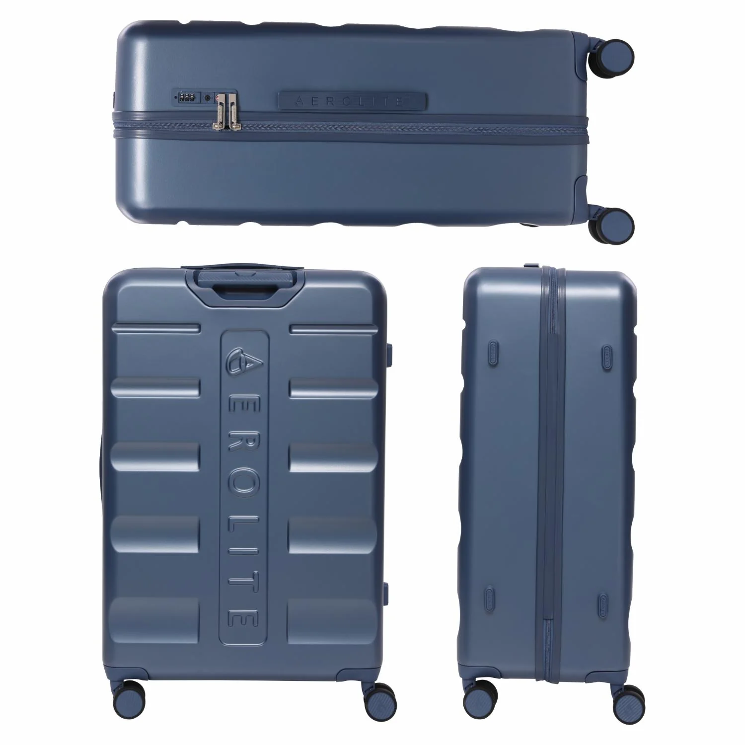 Aerolite Large 28" 100L Lightweight ABS Hard Shell Suitcase, 4 Dual Wheel Spinner, TSA Lock, Durable Check-In Hold Luggage - Blue - Image 5