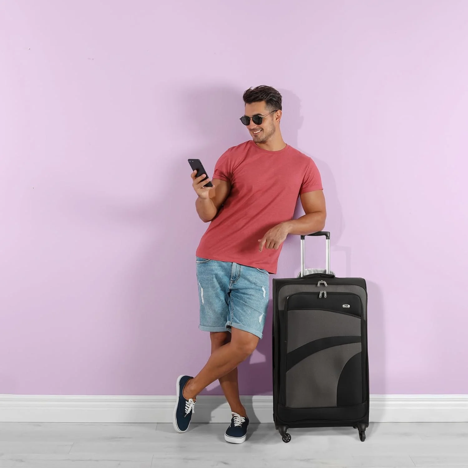 Aerolite 30" Super Lightweight Soft Shell Large Checked In Hold Luggage Suitcase with 8 Wheels, 108L Capacity - Image 7