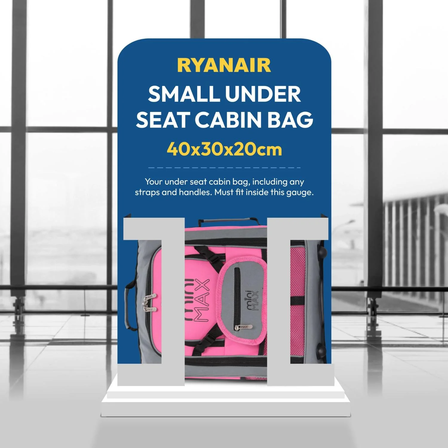 Aerolite MiniMAX Ryanair & Wizz Air 40x30x20 Maximum Size Cabin Hand Luggage Under Seat Trolley Backpack Carry On Bag 2 Wheel - Image 11