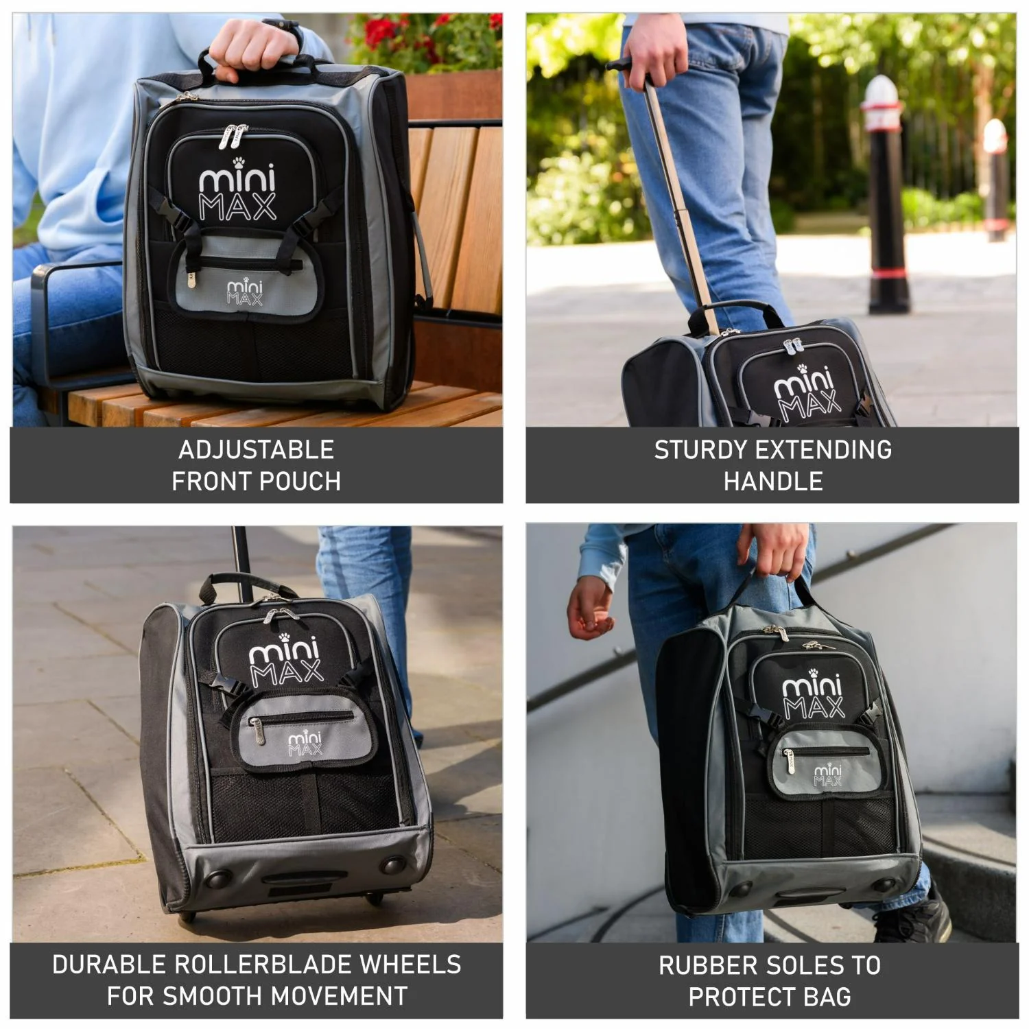 Aerolite MiniMAX Ryanair & Wizz Air 40x30x20 Maximum Size Cabin Hand Luggage Under Seat Trolley Backpack Carry On Bag 2 Wheel - Image 18