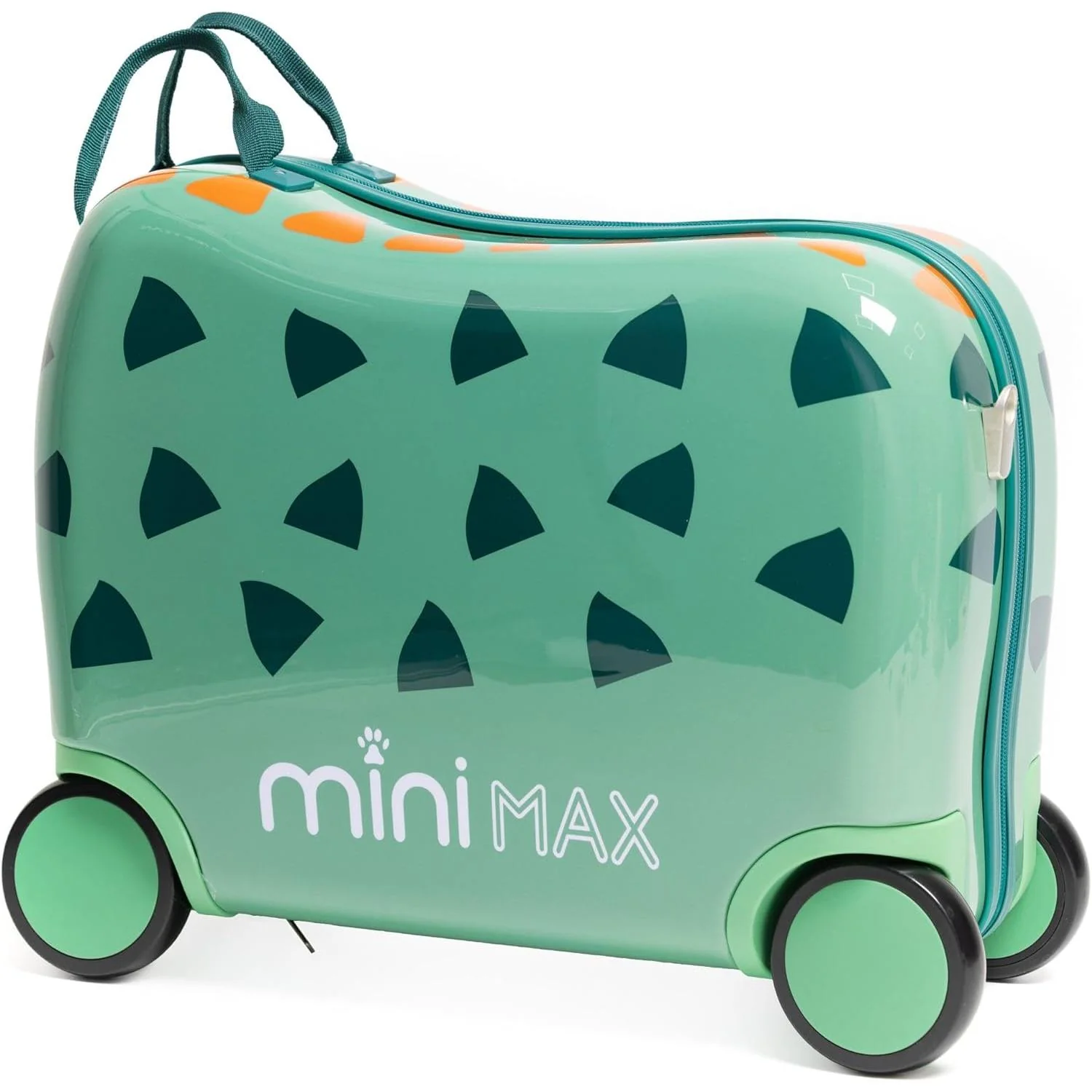 Aerolite MiniMax Childrens Ride-On Suitcase Fits 45x36x20cm EasyJet Maximum Size Kids Hand Luggage With Wheels 29L - Green Dinosaur - Image 14