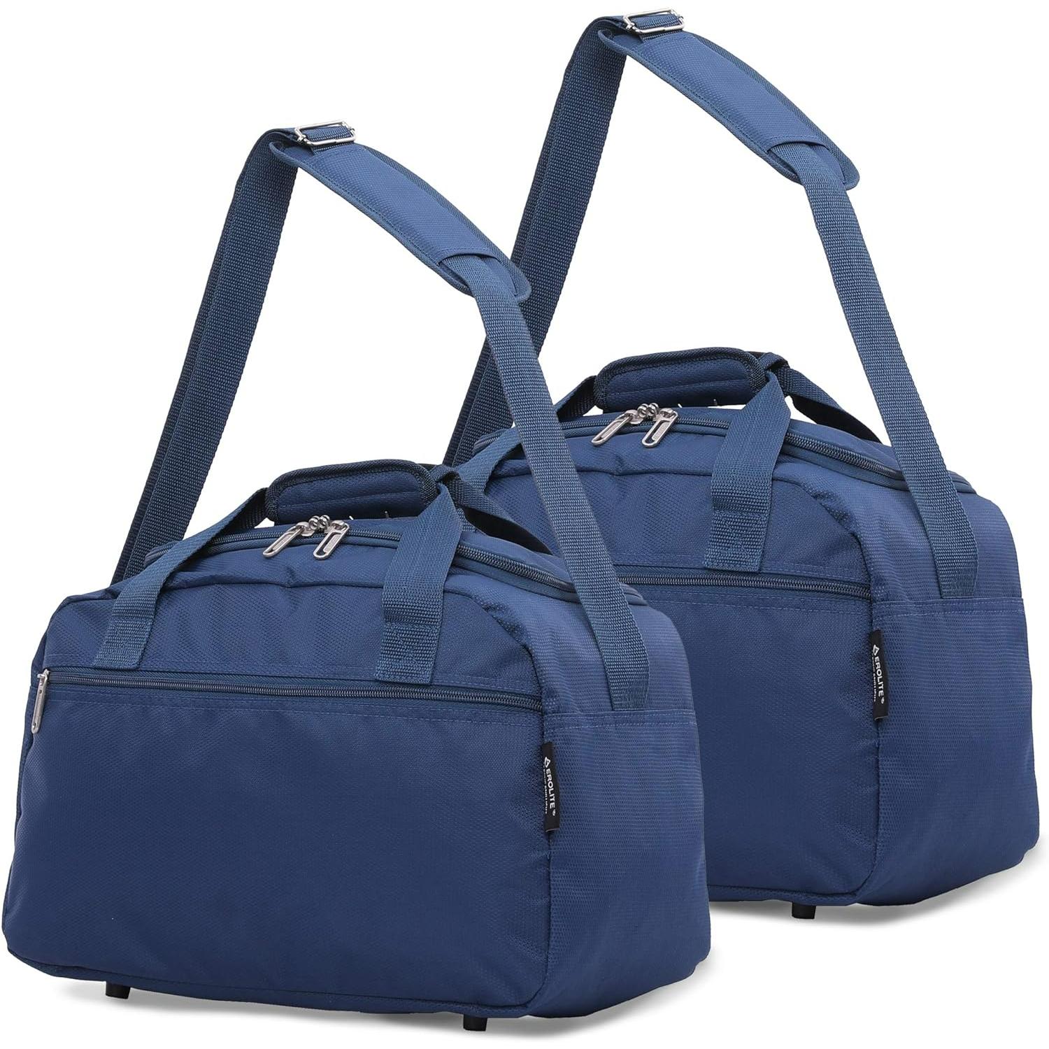 Aerolite (40x20x25cm) Hand Luggage Holdall Bag (x2 Set), Maximum Allowance For Ryanair - Image 12