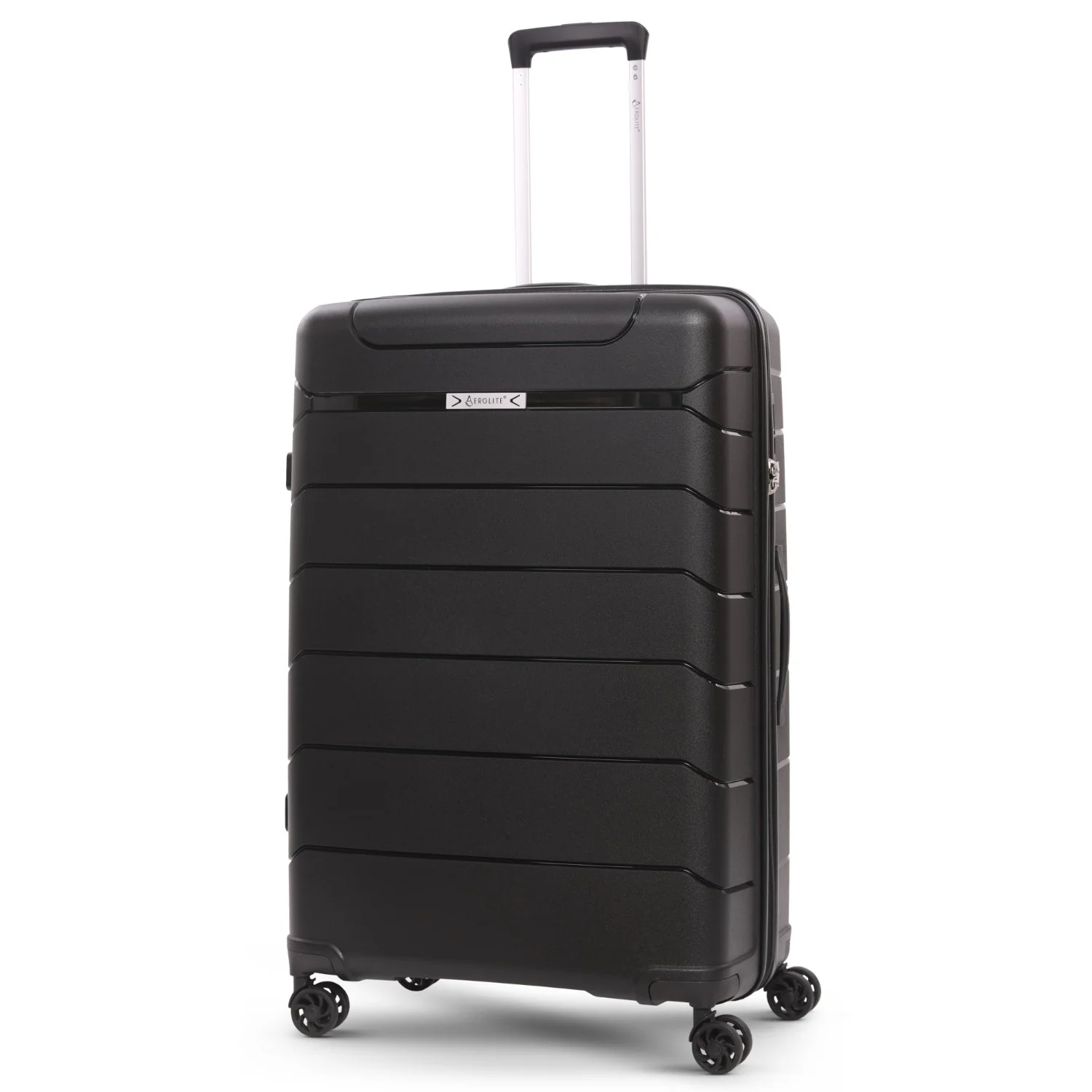 Aerolite Premium PP 3-Piece Luggage Set, Lightweight Polypropylene Hard Shell Suitcases with 4 Dual Spinner Wheels & TSA Lock, Expandable Cabin (21”), Medium (24”), Large (28”), Expandable Carry-On Case Included – Black - Image 14