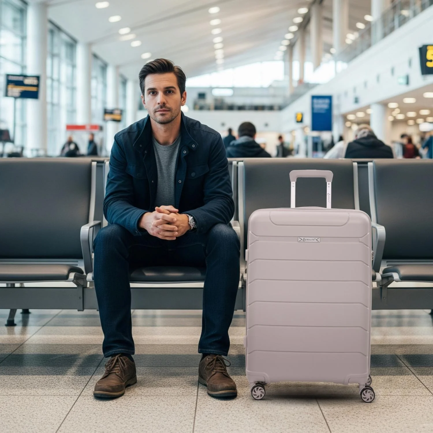 Aerolite Premium PP 3-Piece Luggage Set, Lightweight Polypropylene Hard Shell Suitcases with 4 Dual Spinner Wheels & TSA Lock, Expandable Cabin (21”), Medium (24”), Large (28”), Expandable Carry-On Case Included – Cream - Image 14